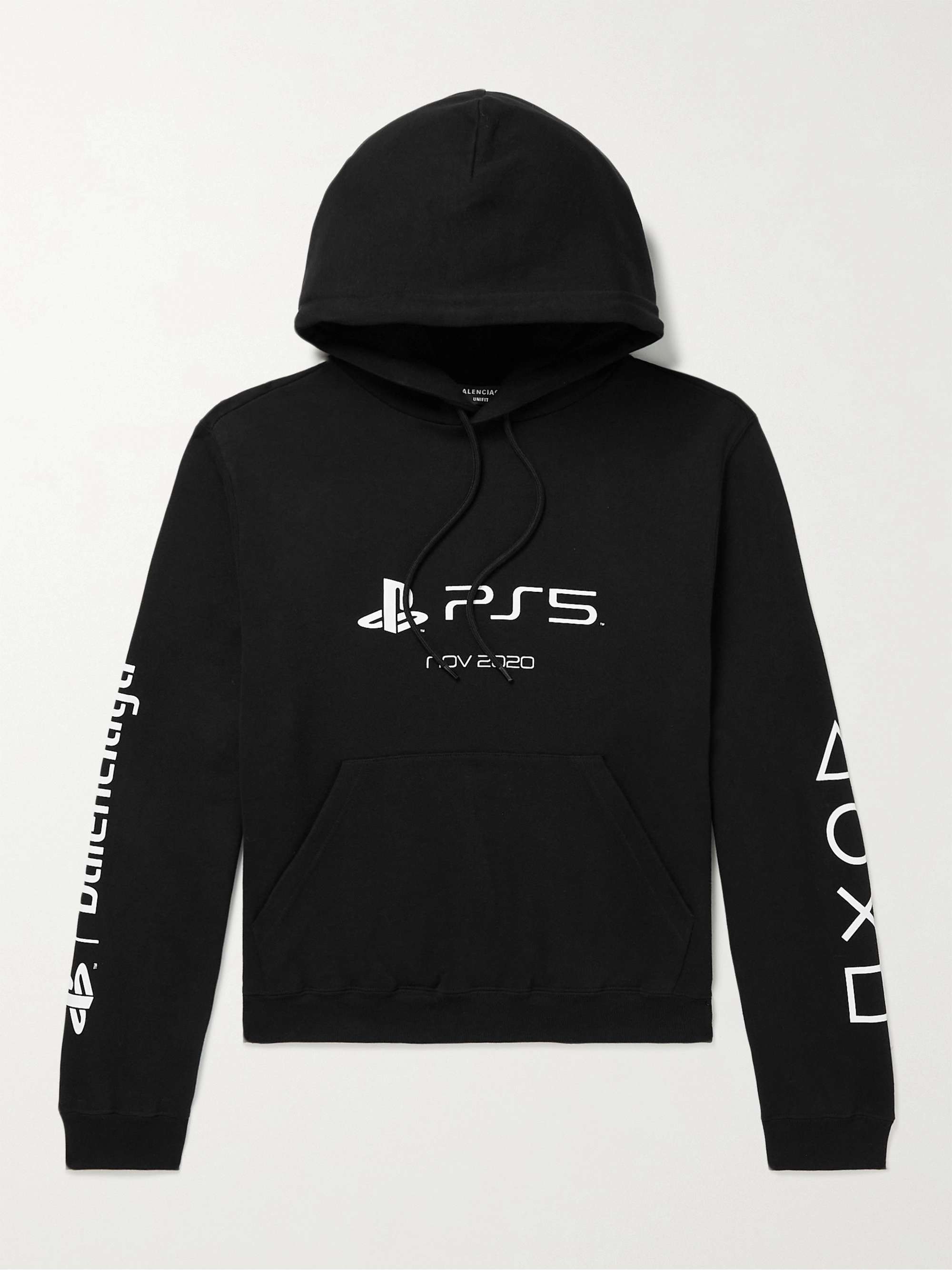 BALENCIAGA + PlayStation Printed Cotton-Jersey Hoodie | ミスター ...