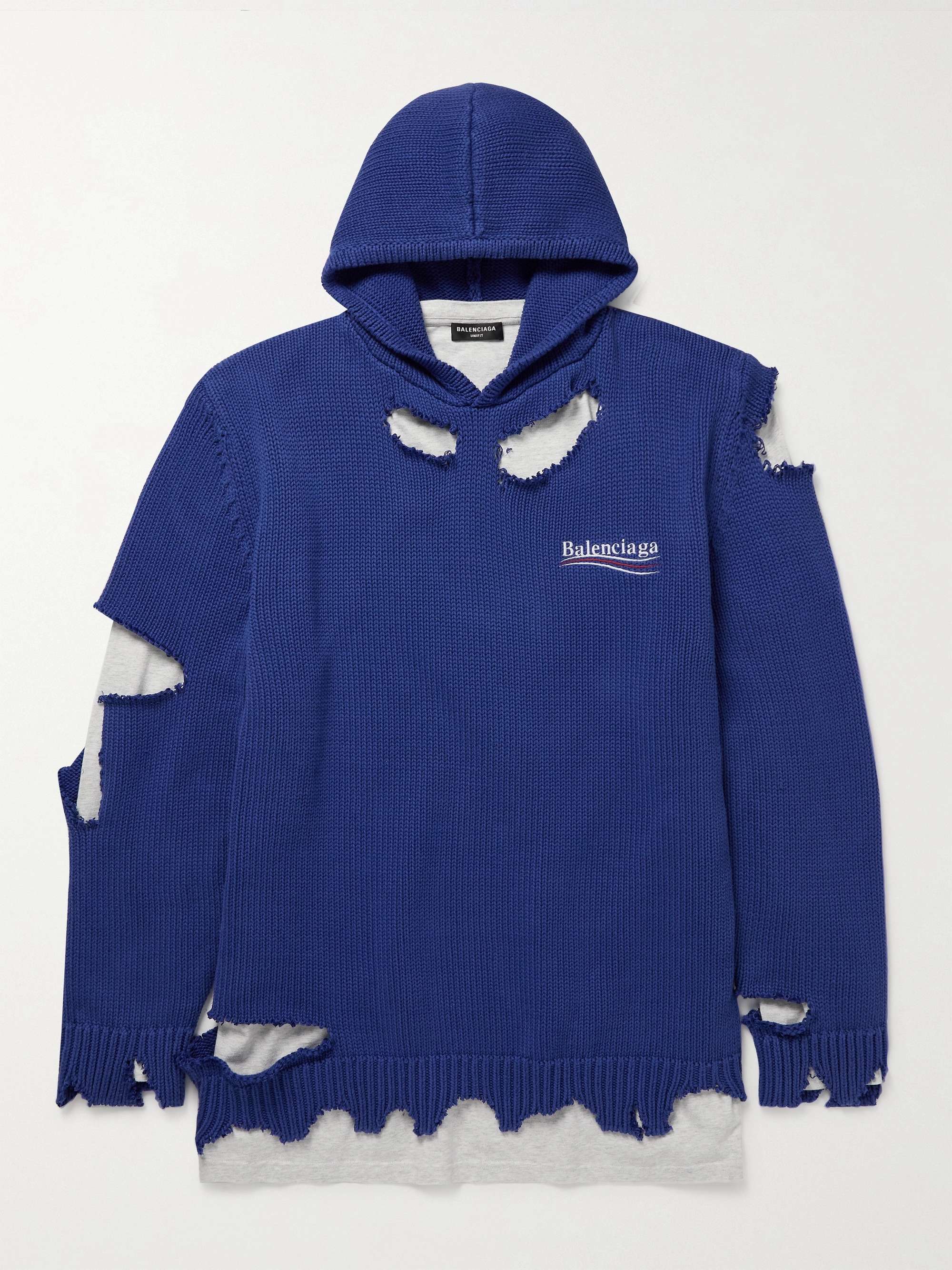 balenciaga distressed hoodie