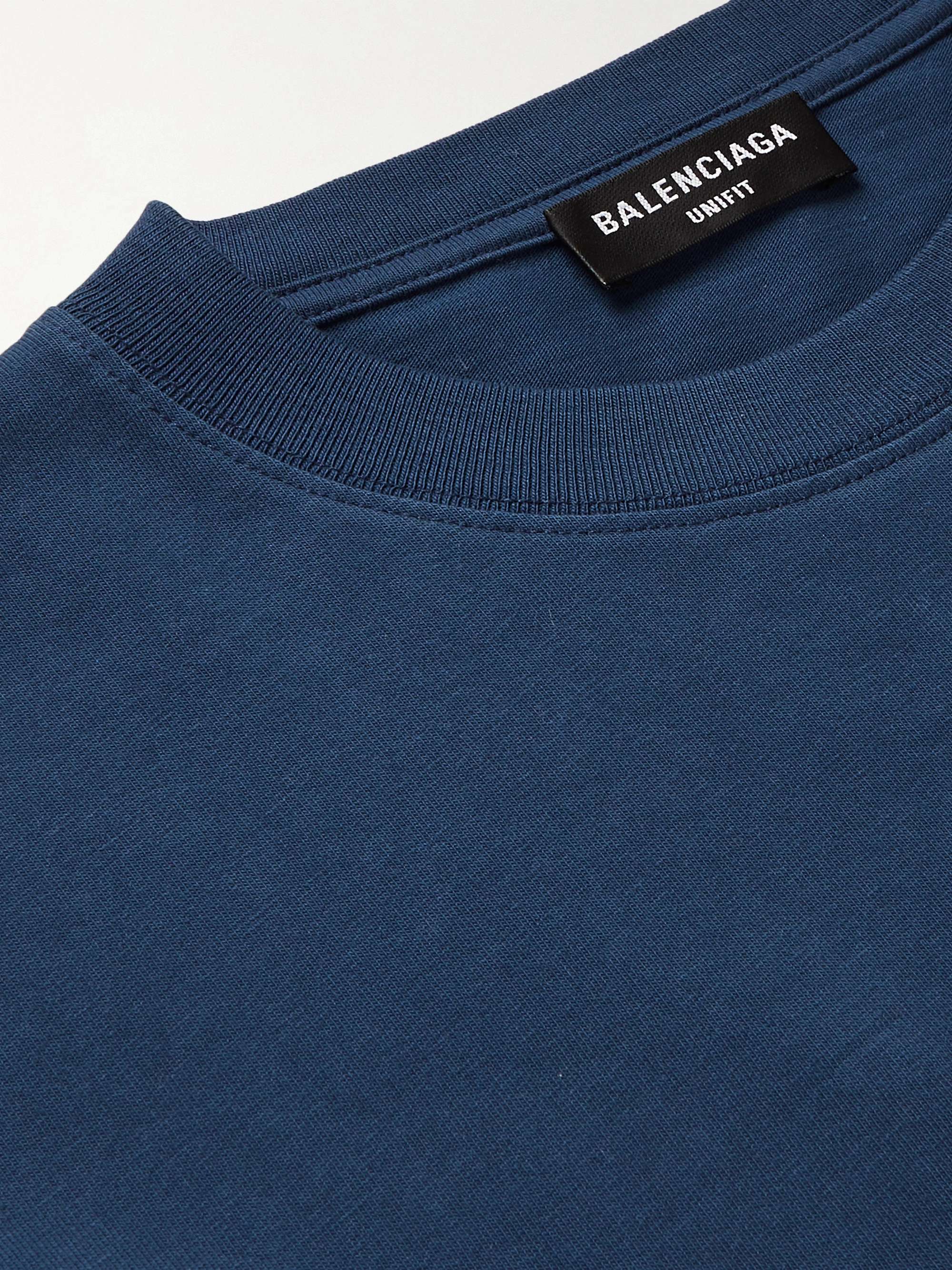 BALENCIAGA Appliquéd Cotton-Jersey T-Shirt for Men | MR PORTER