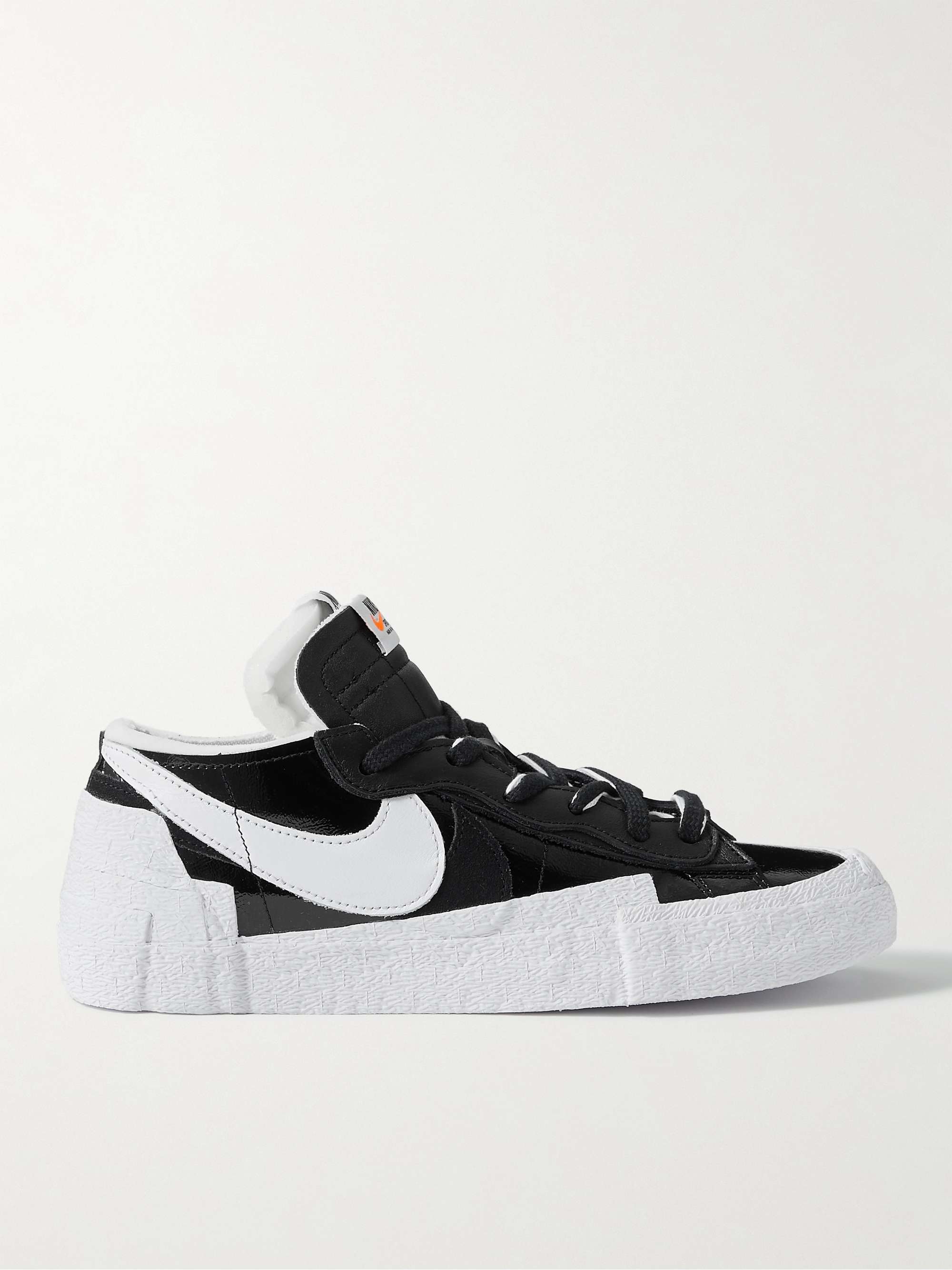 NIKE + Blazer Low Suede-Trimmed Leather Sneakers for | MR PORTER