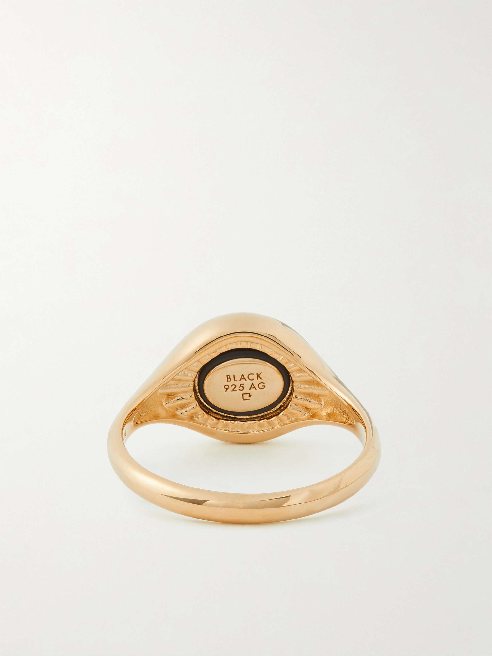 MARIA BLACK Karlie Happy Gold-Plated and Resin Signet Ring