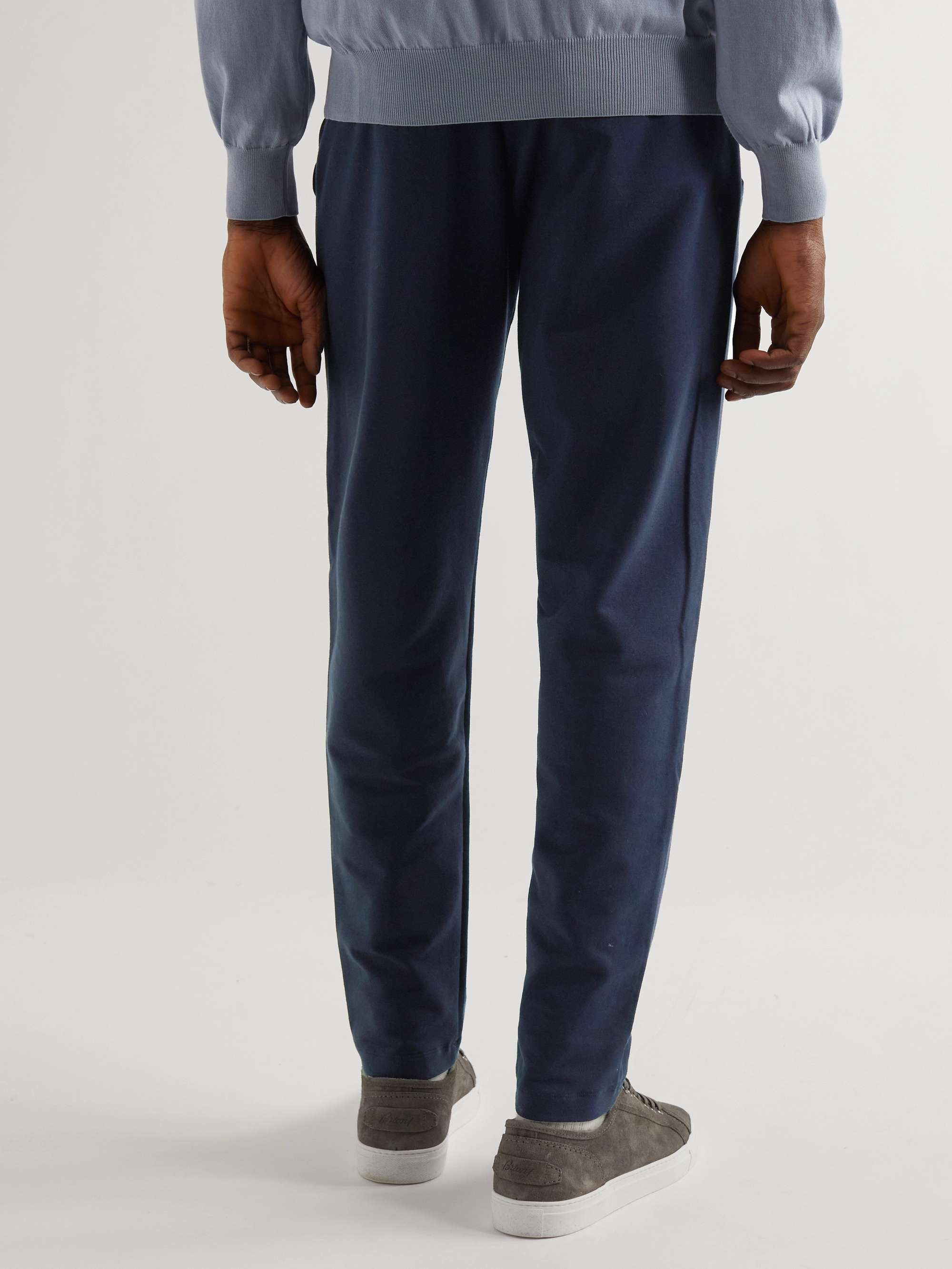 CANALI Slim-Fit Tapered Stretch-Cotton Sweatpants
