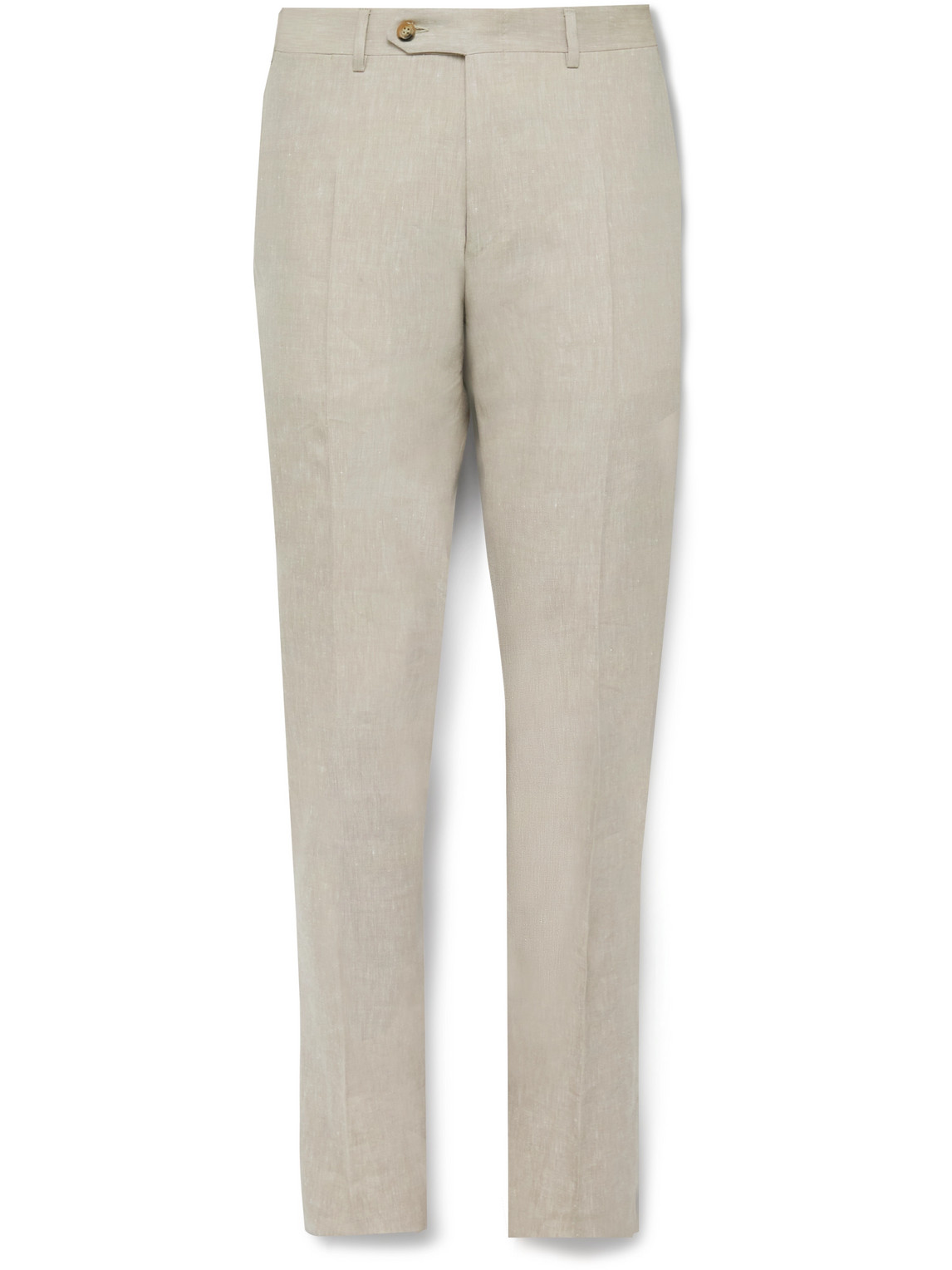 Canali - Kei Slim-Fit Tapered Linen and Wool-Blend Suit Trousers - Men - Neutrals - IT 60