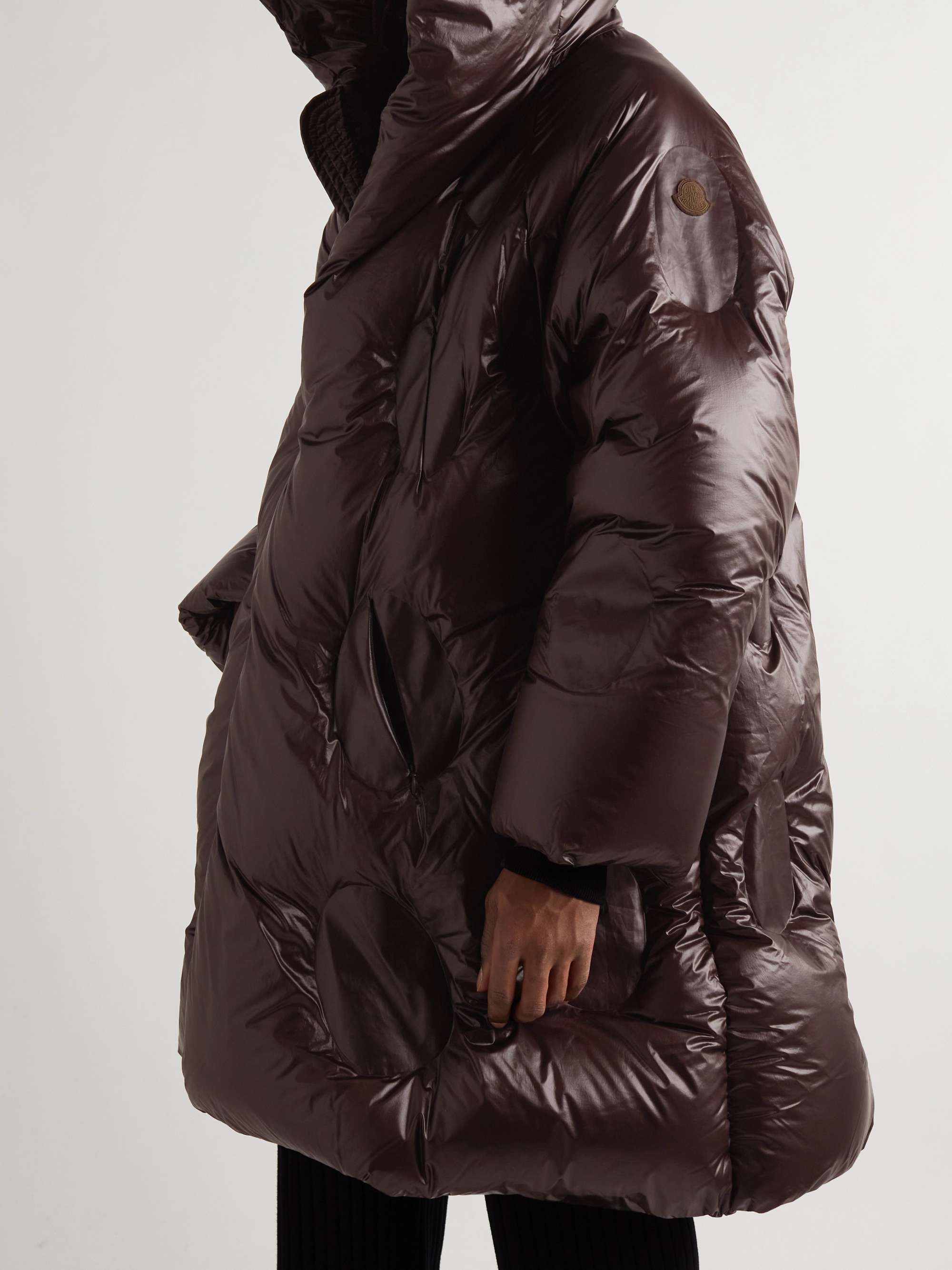 MONCLER GENIUS + Dingyun Zhang Iaphia Oversized Quilted Glossed-Shell Hooded Down Coat