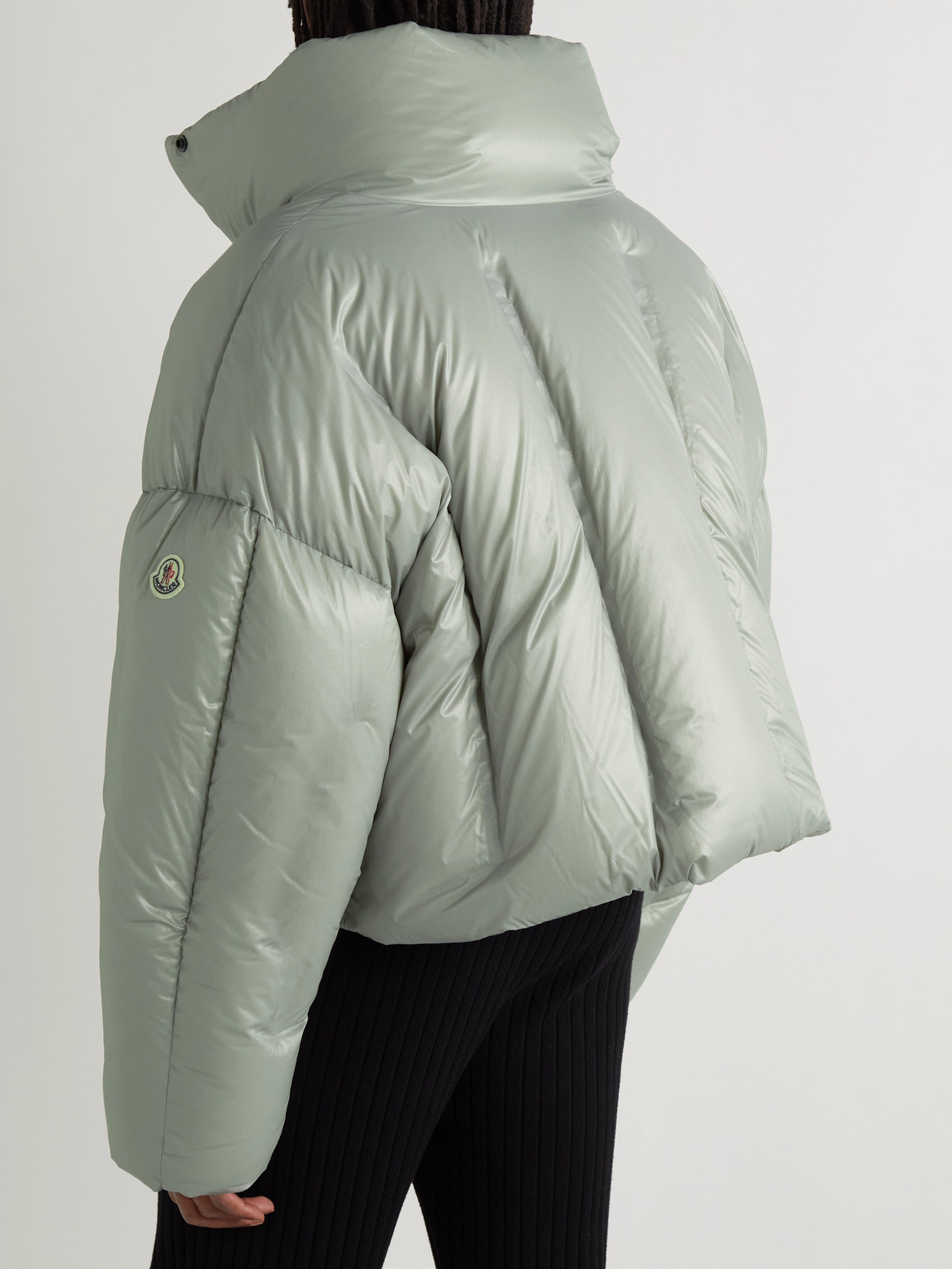 Shop Moncler Genius Dingyun Zhang Aloby Oversized Quilted Shell Hooded Down Jacket In Gray