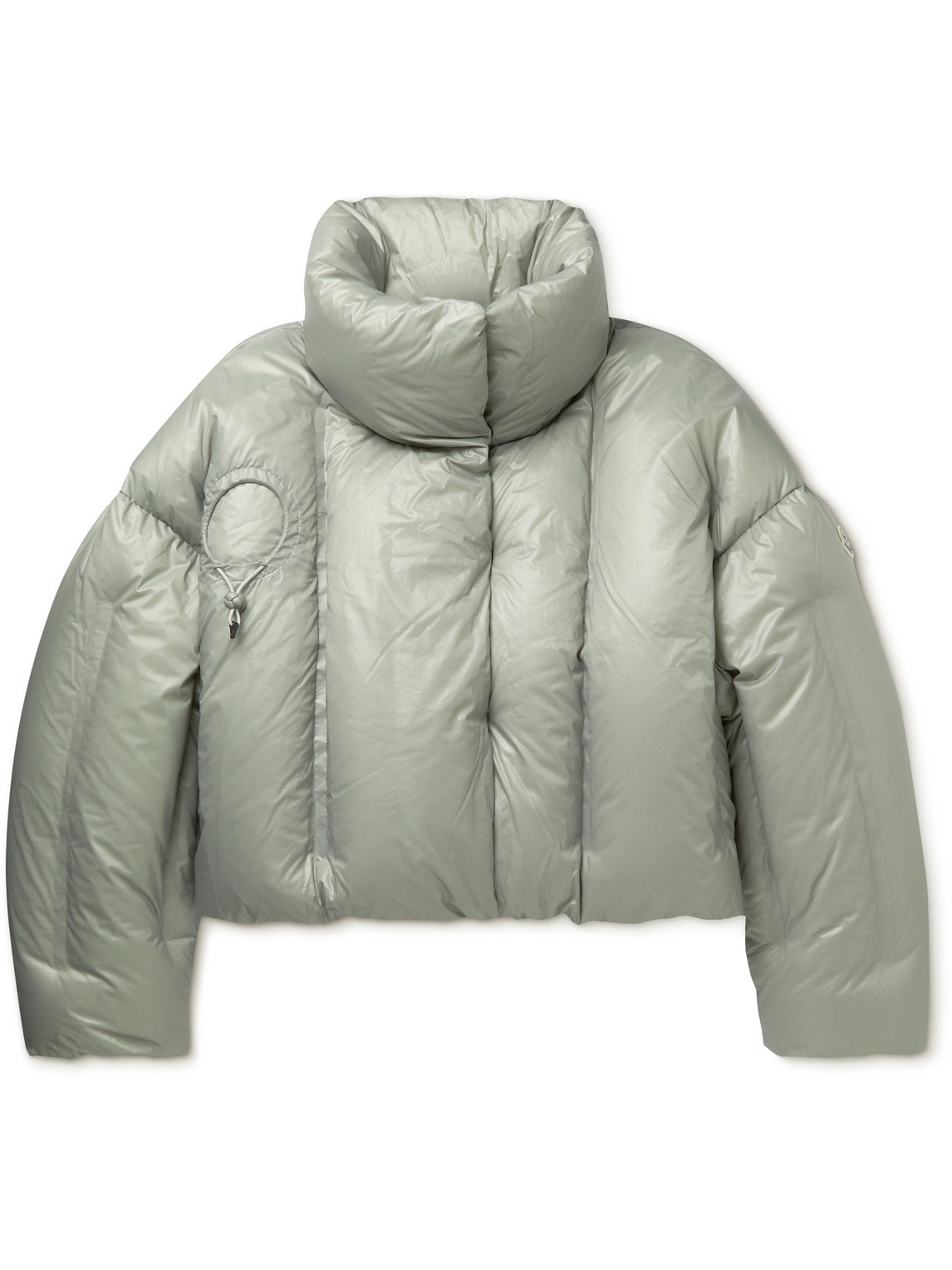 Shop Moncler Genius Dingyun Zhang Aloby Oversized Quilted Shell Hooded Down Jacket In Gray