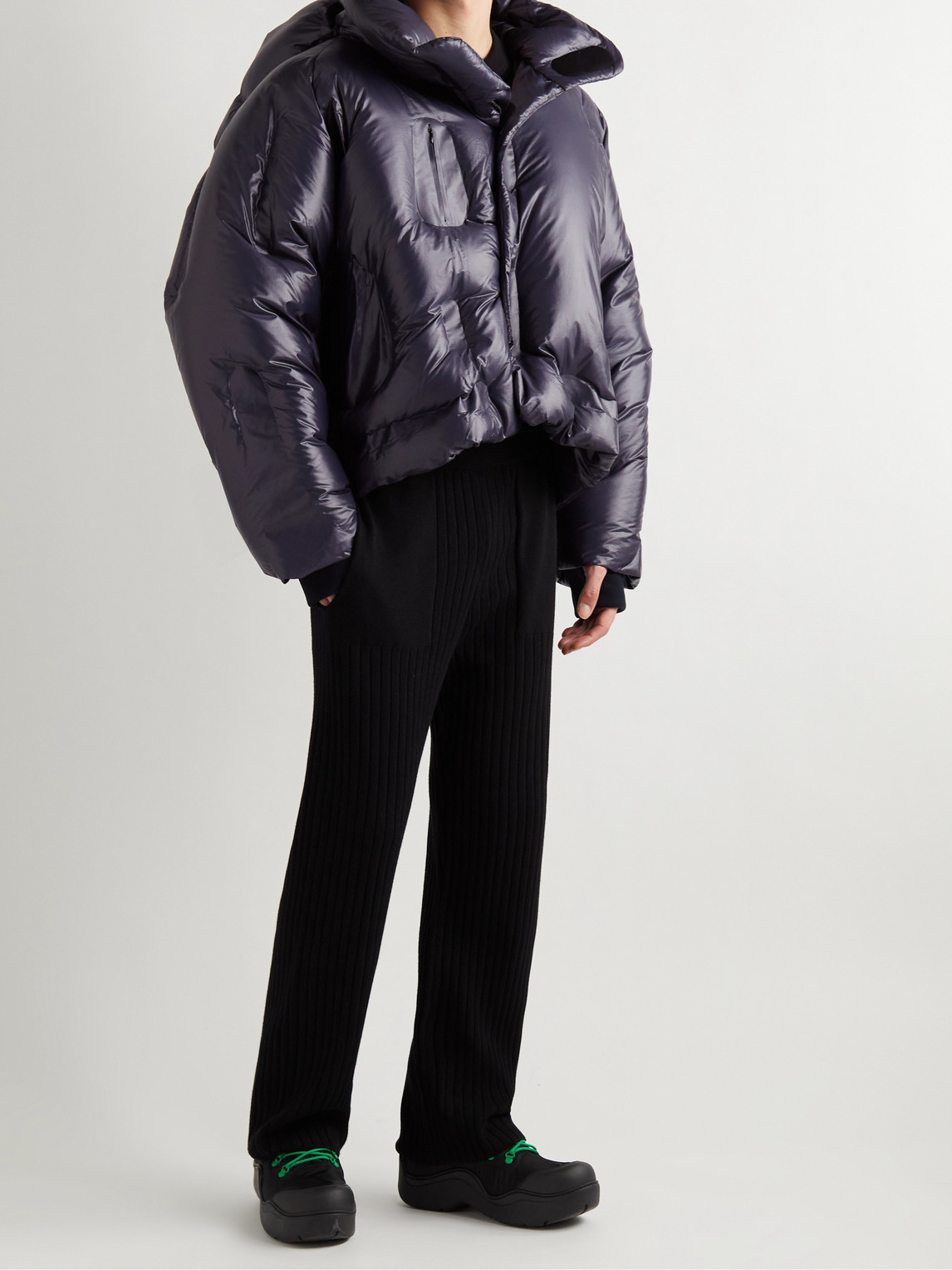 Moncler Genius Dingyun Zhang Klolk Logo-appliquéd Quilted Shell Hooded Down Jacket In Blue