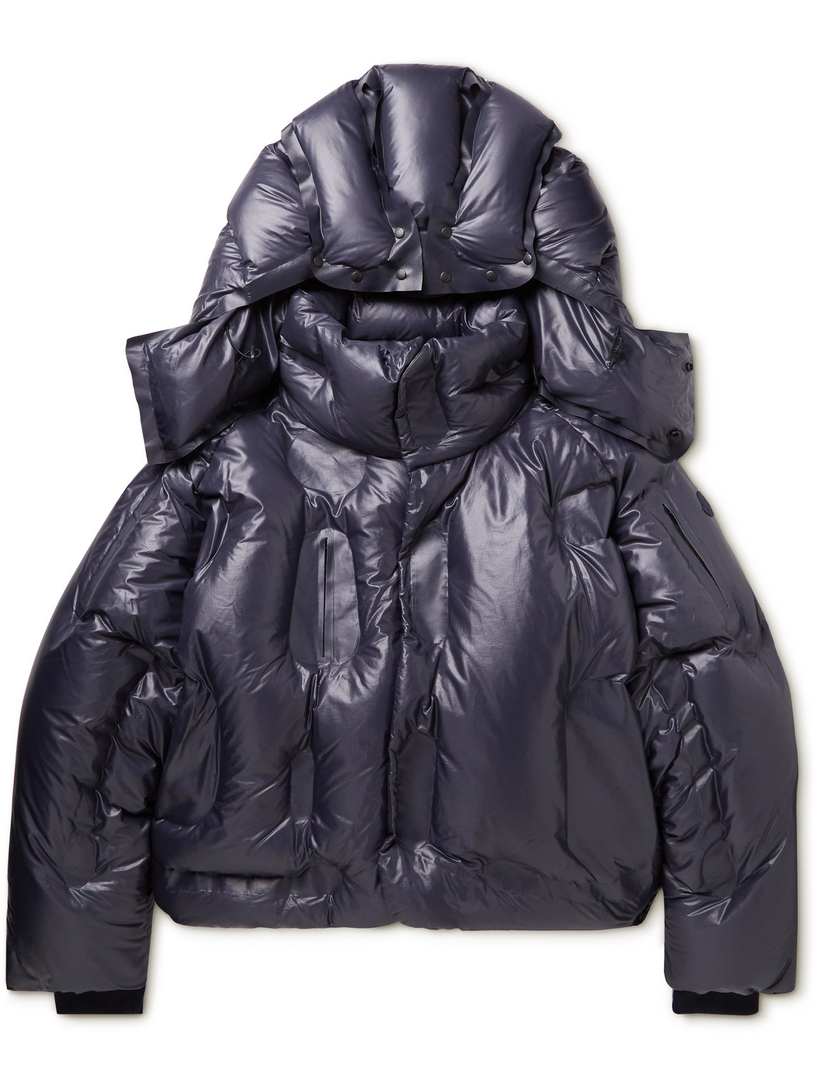 Moncler Genius Dingyun Zhang Klolk Logo-appliquéd Quilted Shell Hooded Down Jacket In Blue