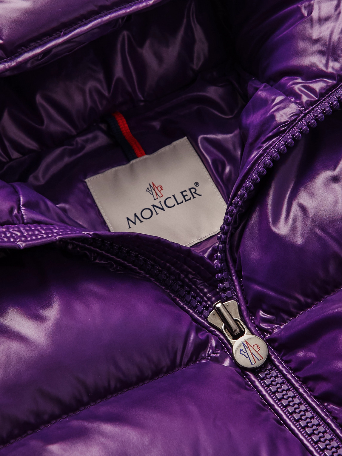 Shop Moncler Maya Quilted Shell Hooded Down Jacket In Purple