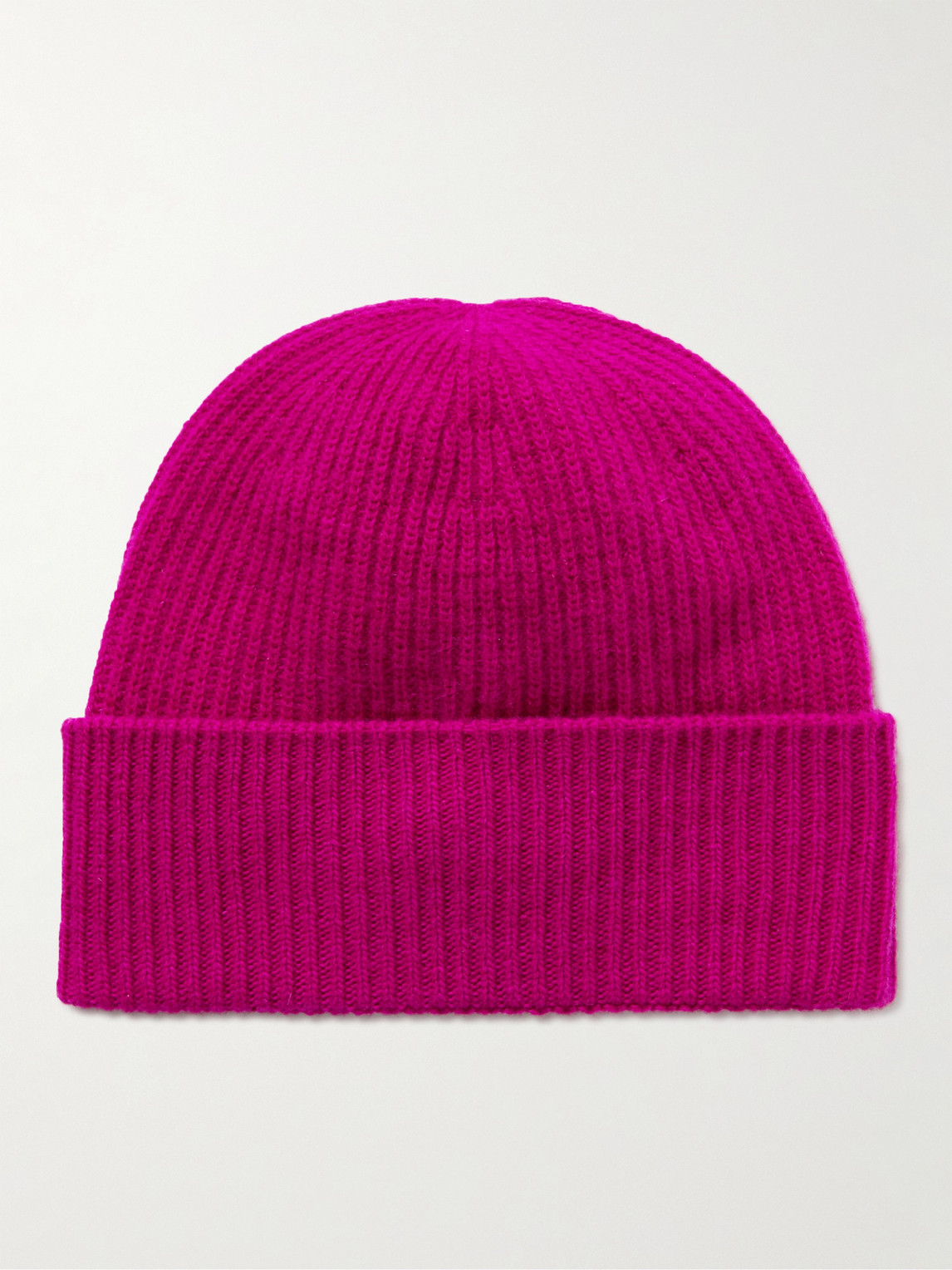 MONCLER APPLIQUÉD RIBBED VIRGIN WOOL AND CASHMERE-BLEND BEANIE