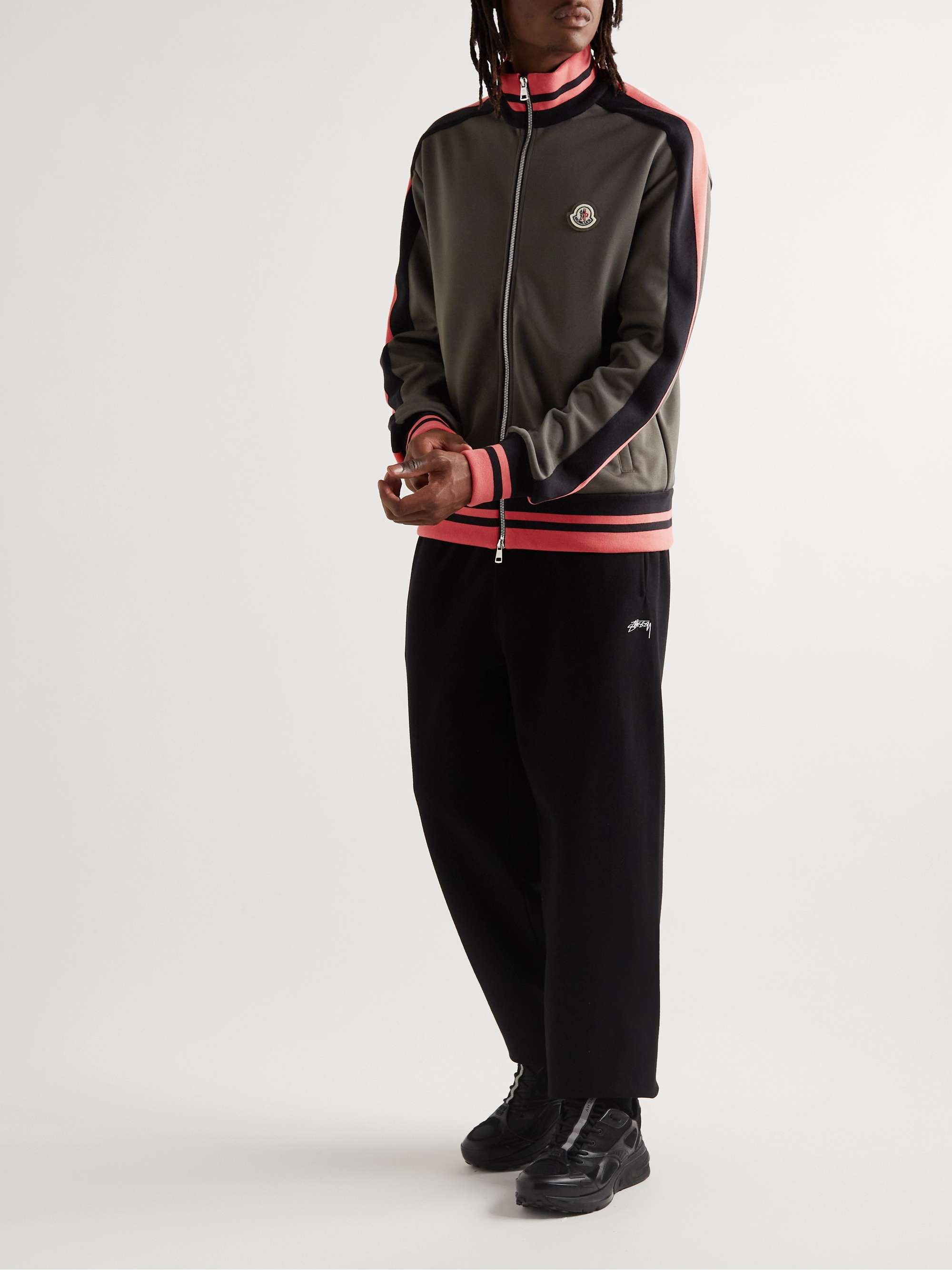 MONCLER Logo-Appliquéd Jersey Zip-Up Track Jacket