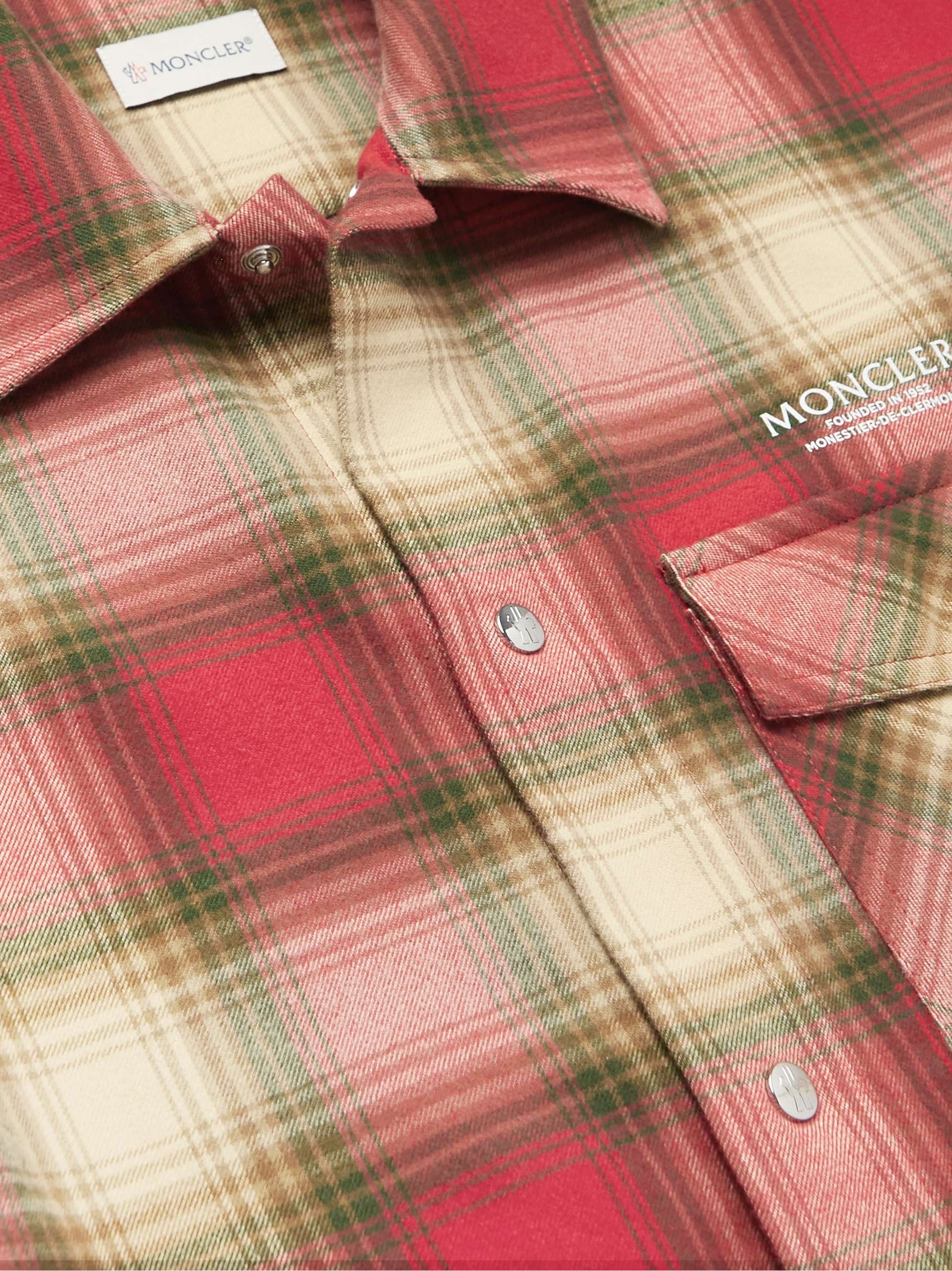 MONCLER Checked Cotton-Flannel Shirt