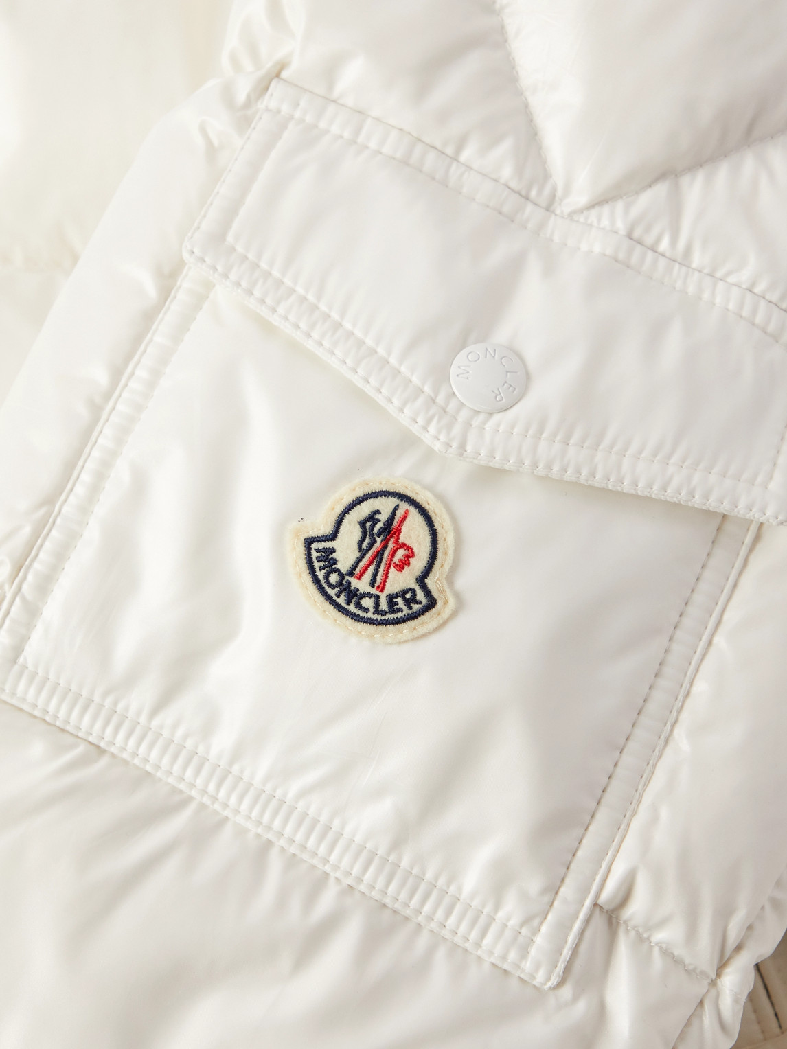 Moncler White Chiablese Short Puffer Jacket In White