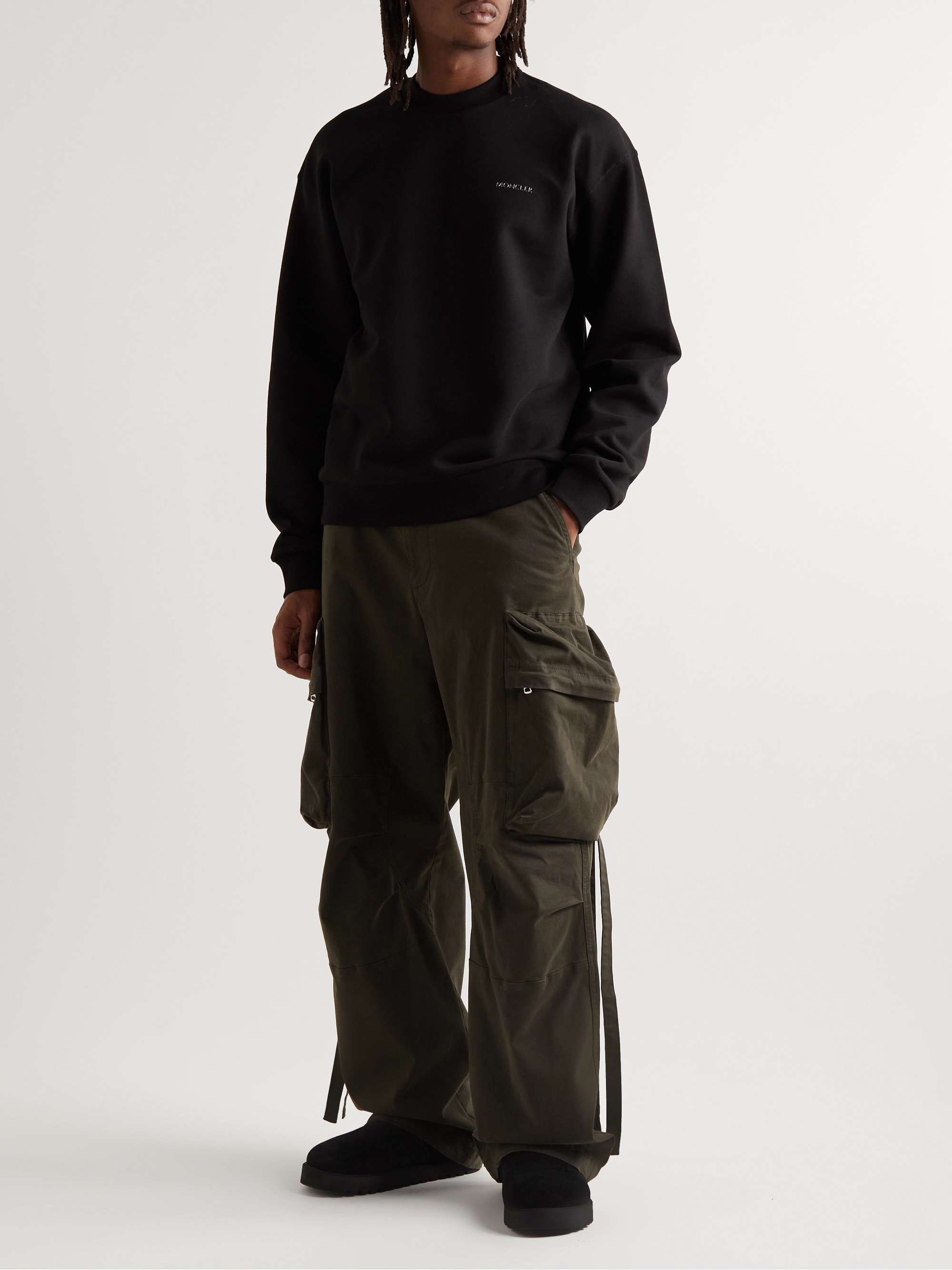 MONCLER Logo-Appliquéd Cotton-Jersey Sweatshirt