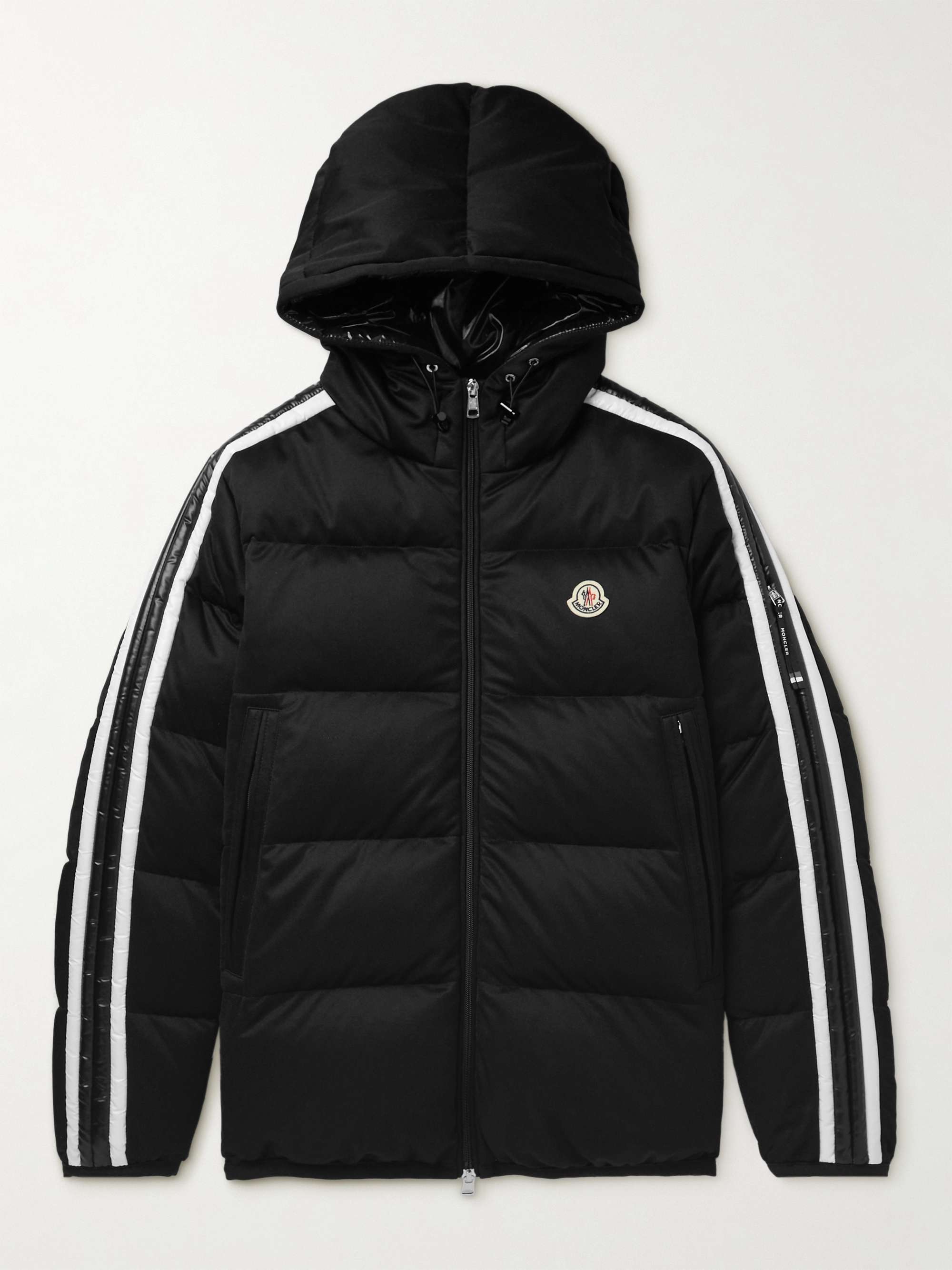 MONCLER Sanbesan Shell-Trimmed Quilted Tech-Jersey Hooded Down Jacket