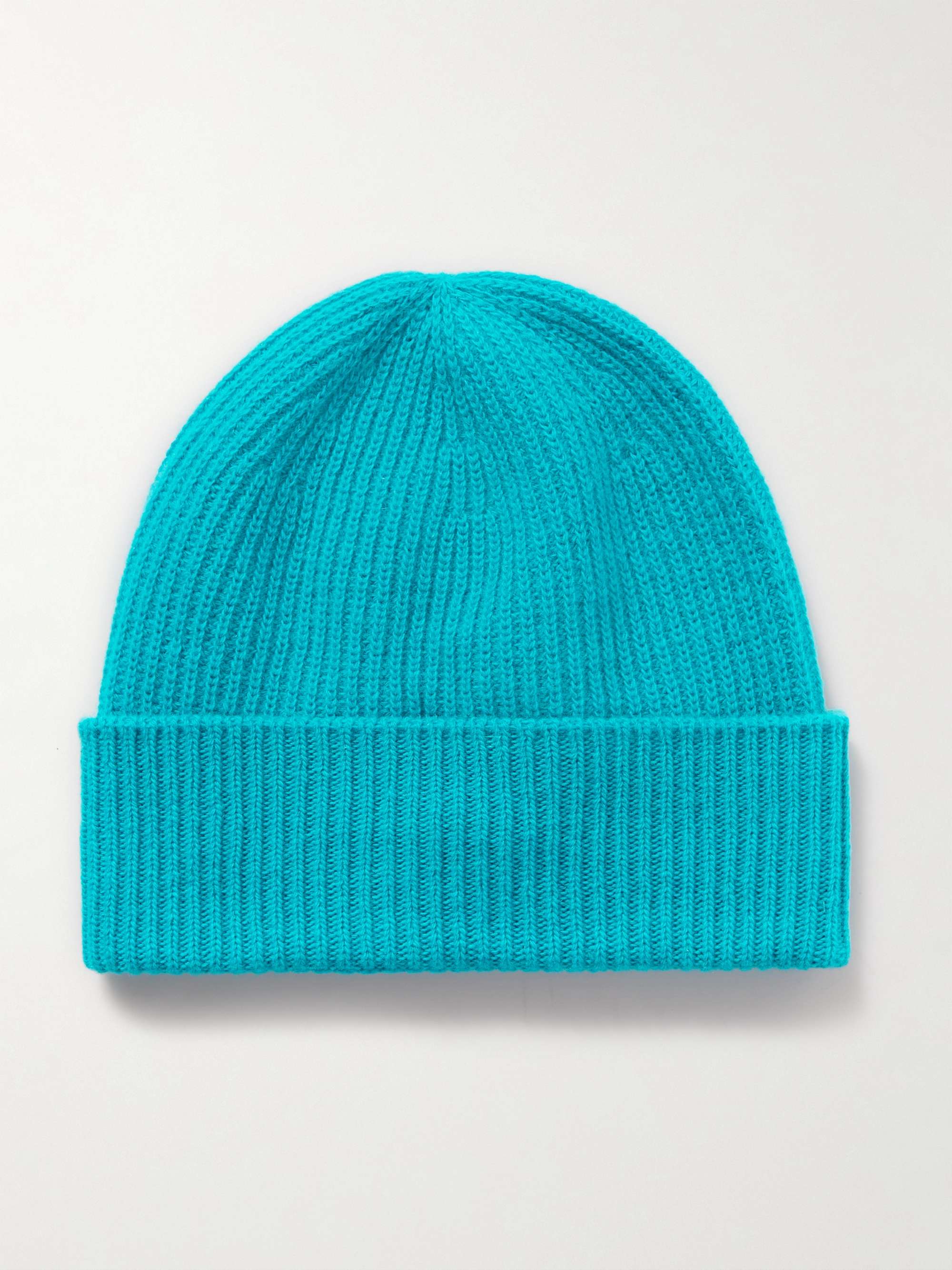 MONCLER Appliquéd Ribbed Virgin Wool and Cashmere-Blend Beanie