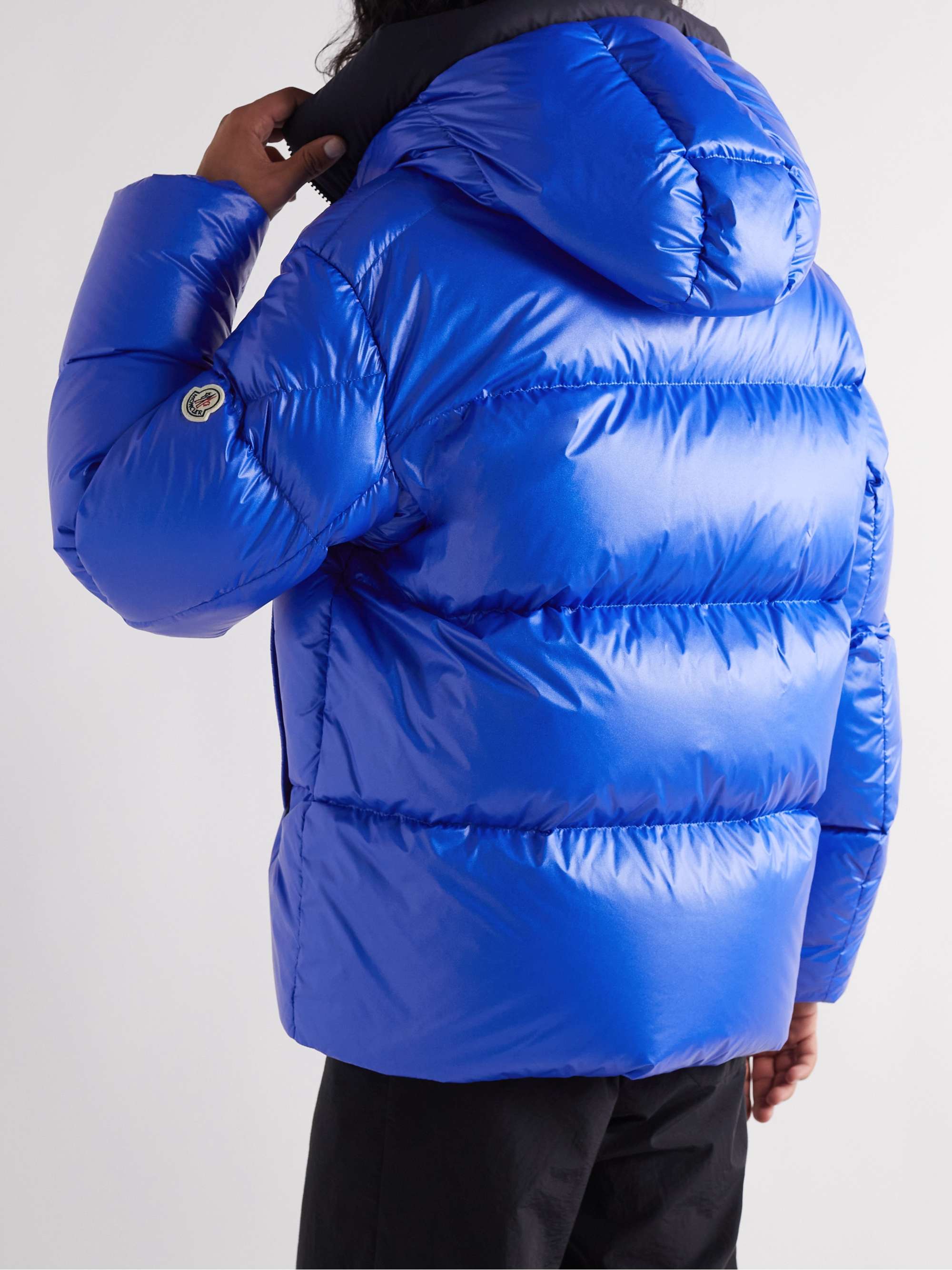 MONCLER Damavand Quilted Glossed-Shell Hooded Down Jacket