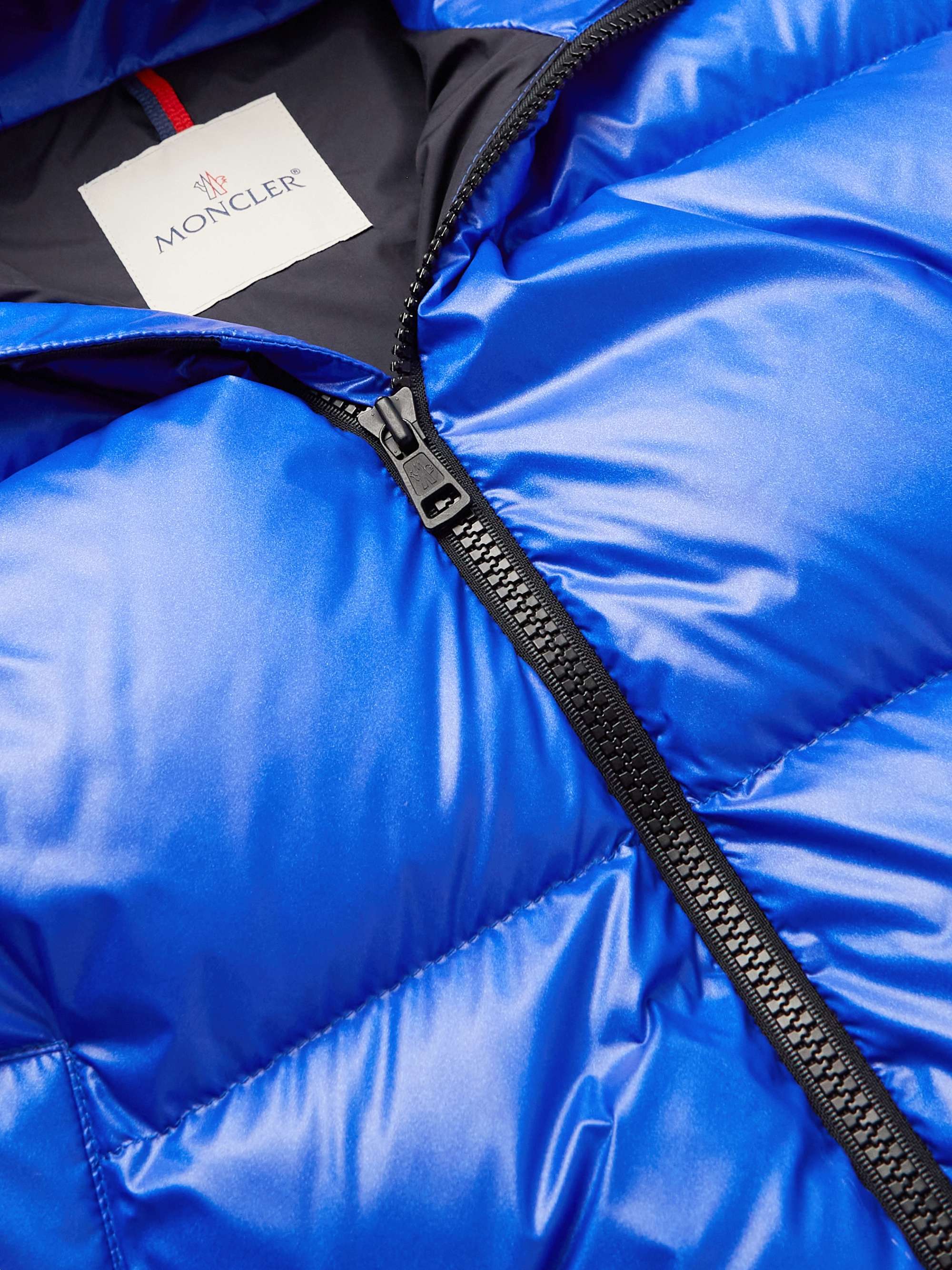 MONCLER Damavand Quilted Glossed-Shell Hooded Down Jacket