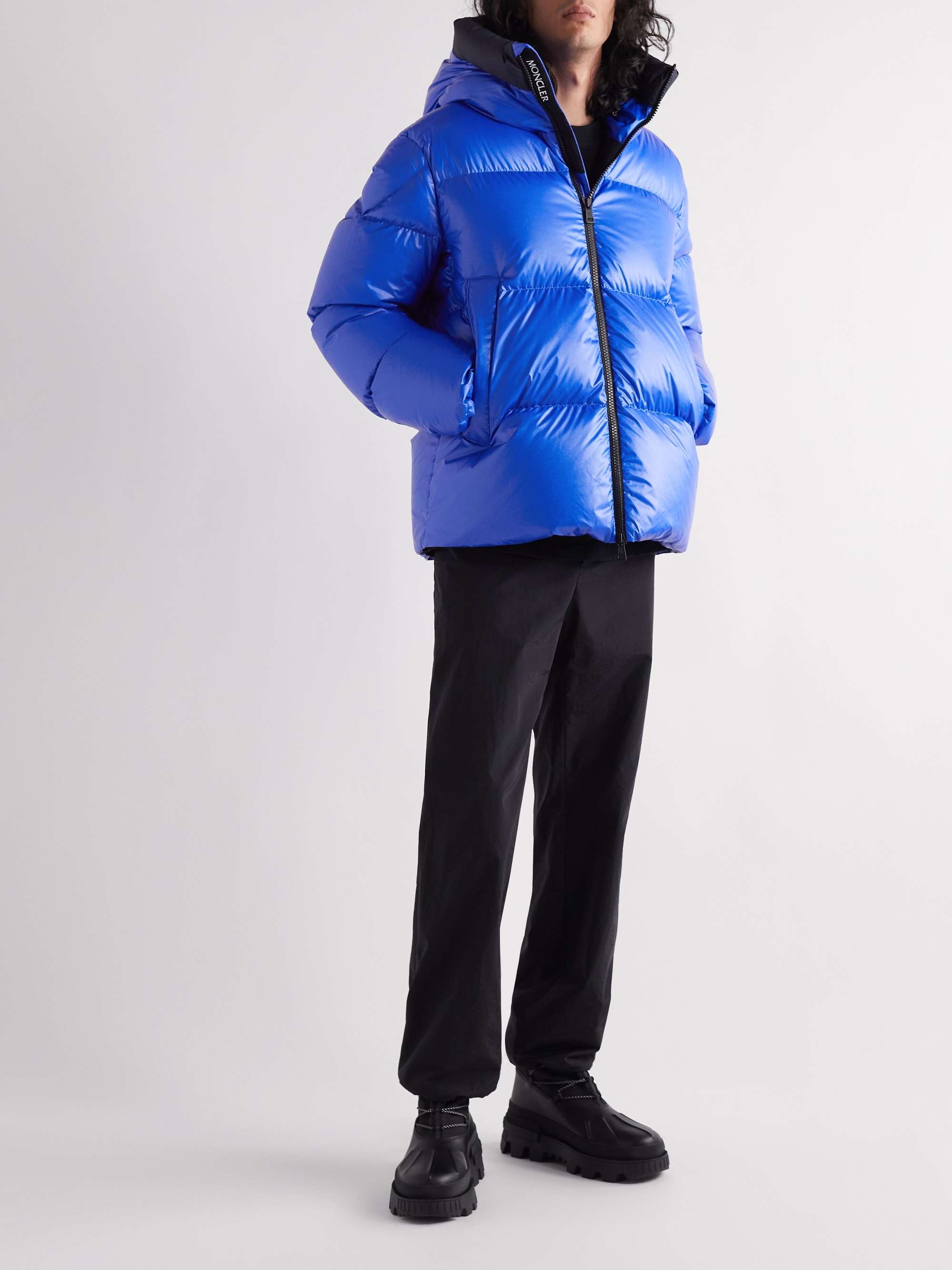 MONCLER Damavand Quilted Glossed-Shell Hooded Down Jacket