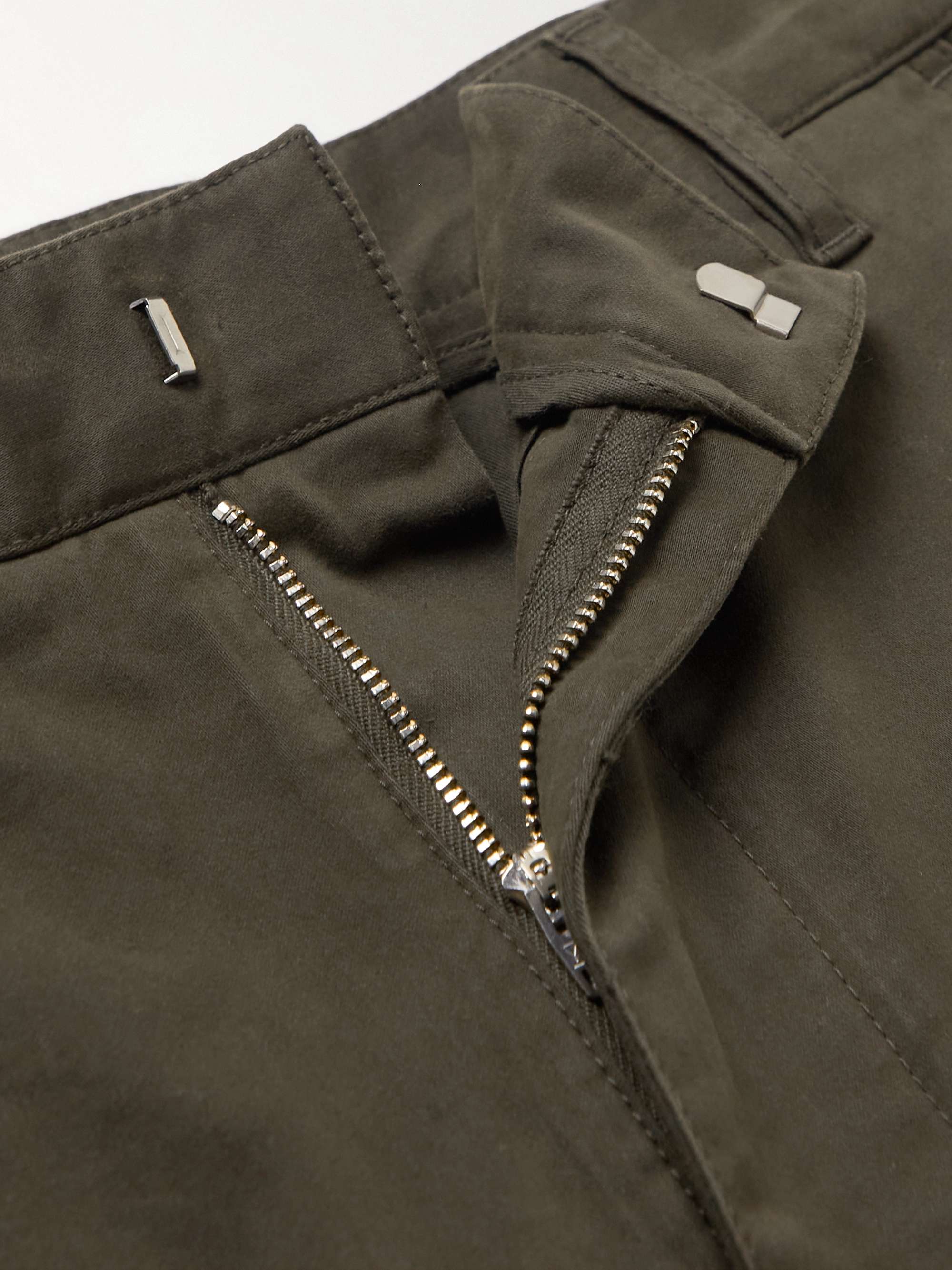 MONCLER Wide-Leg Stretch-Cotton Cargo Trousers