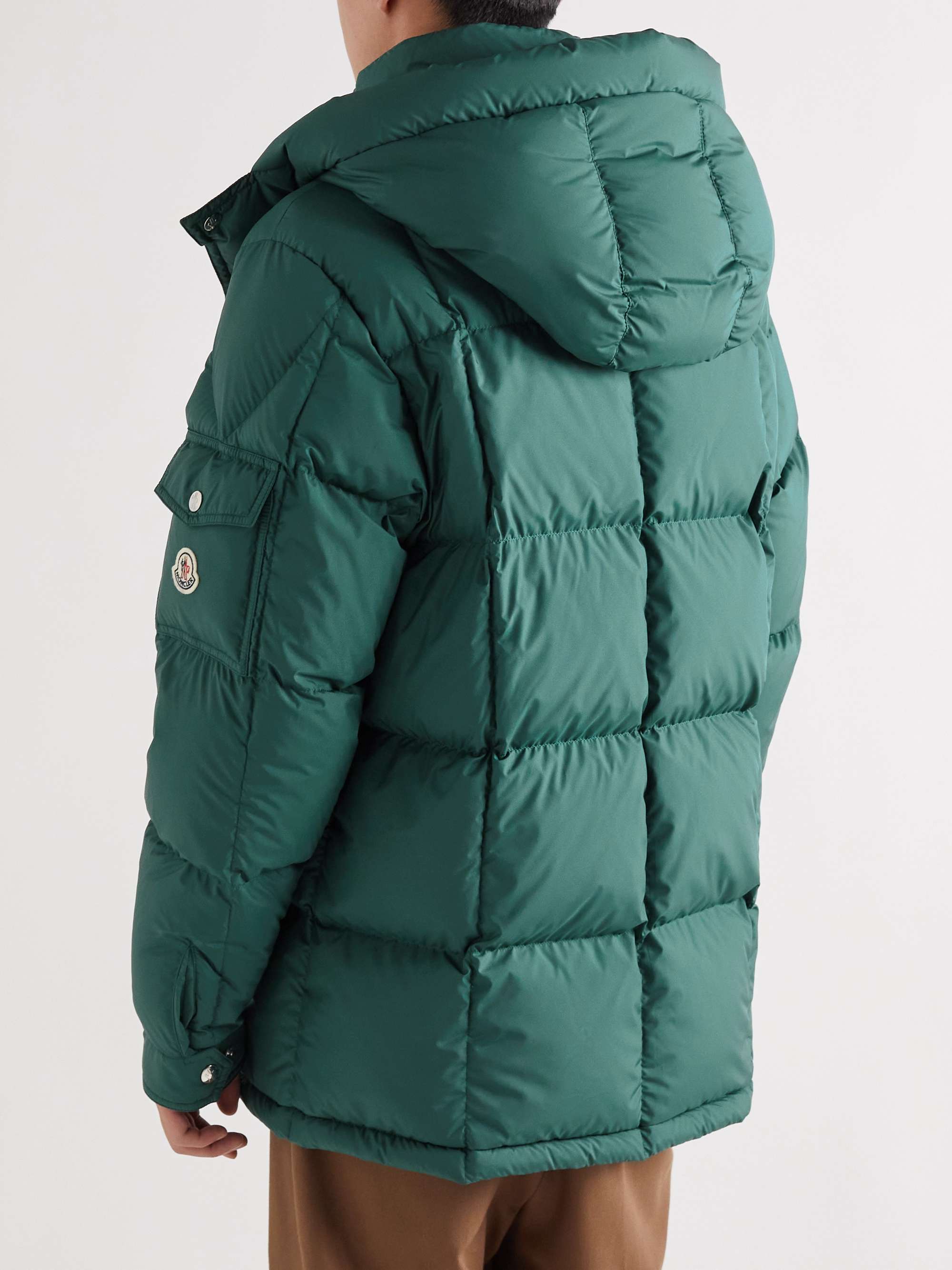 MONCLER Mariveles Logo-Appliquéd Quilted Shell Hooded Down Jacket
