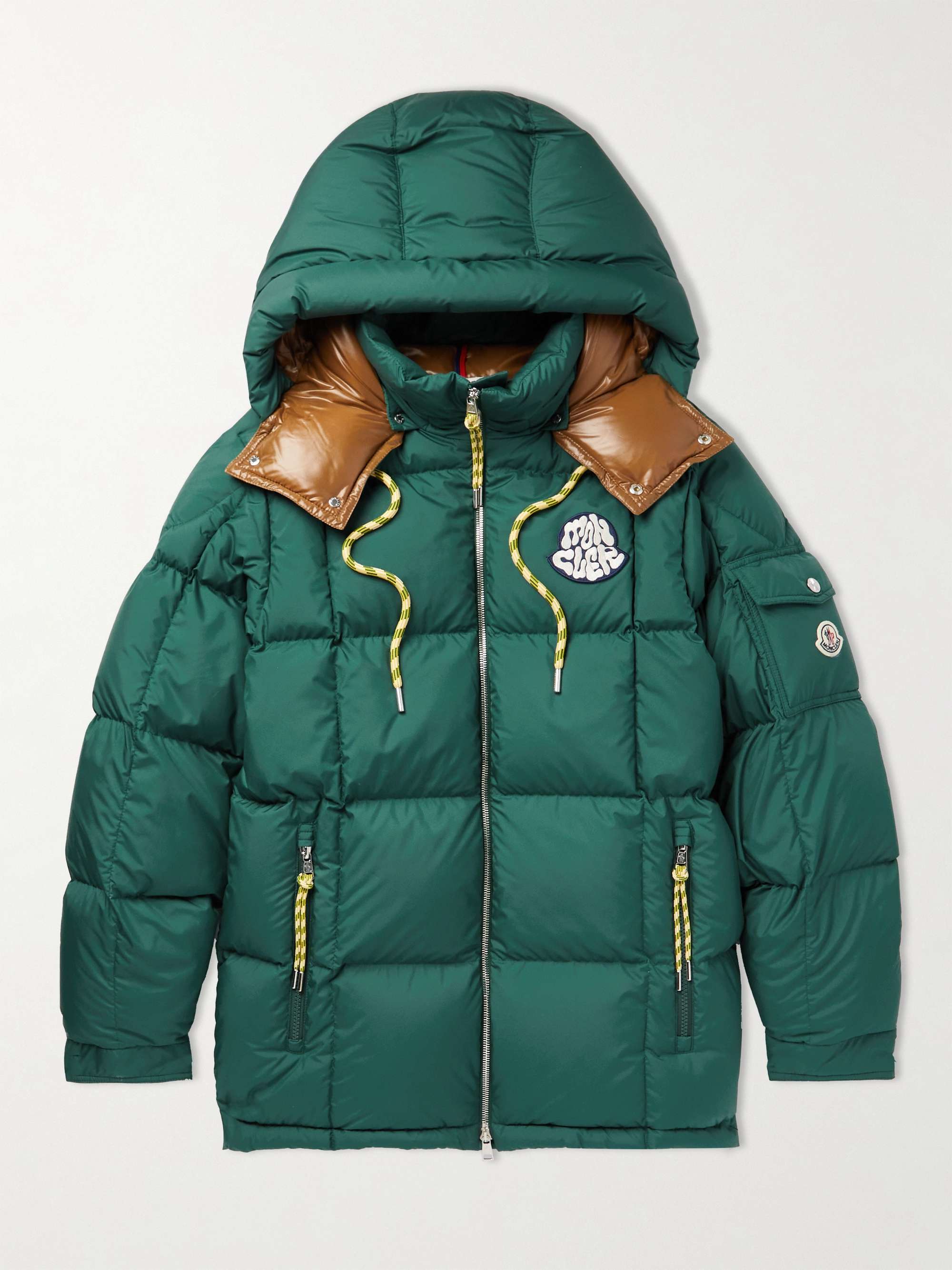 MONCLER Mariveles Logo-Appliquéd Quilted Shell Hooded Down Jacket