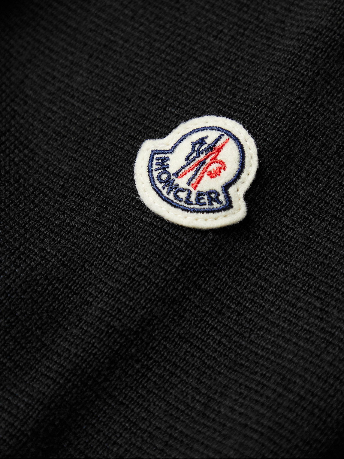 Moncler Slim-fit Panelled Wool-blend And Quilted Shell Down Zip-up Cardigan In Black