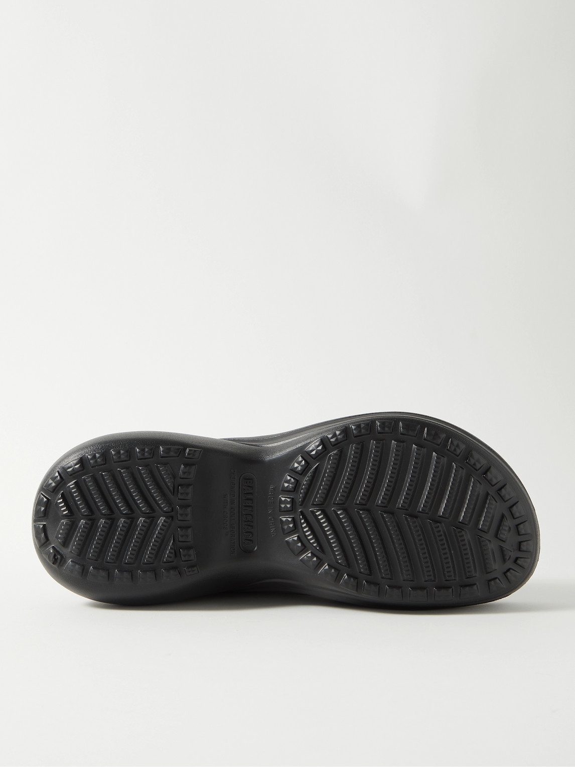 Shop Balenciaga Crocs Pool Eva Slides In Black