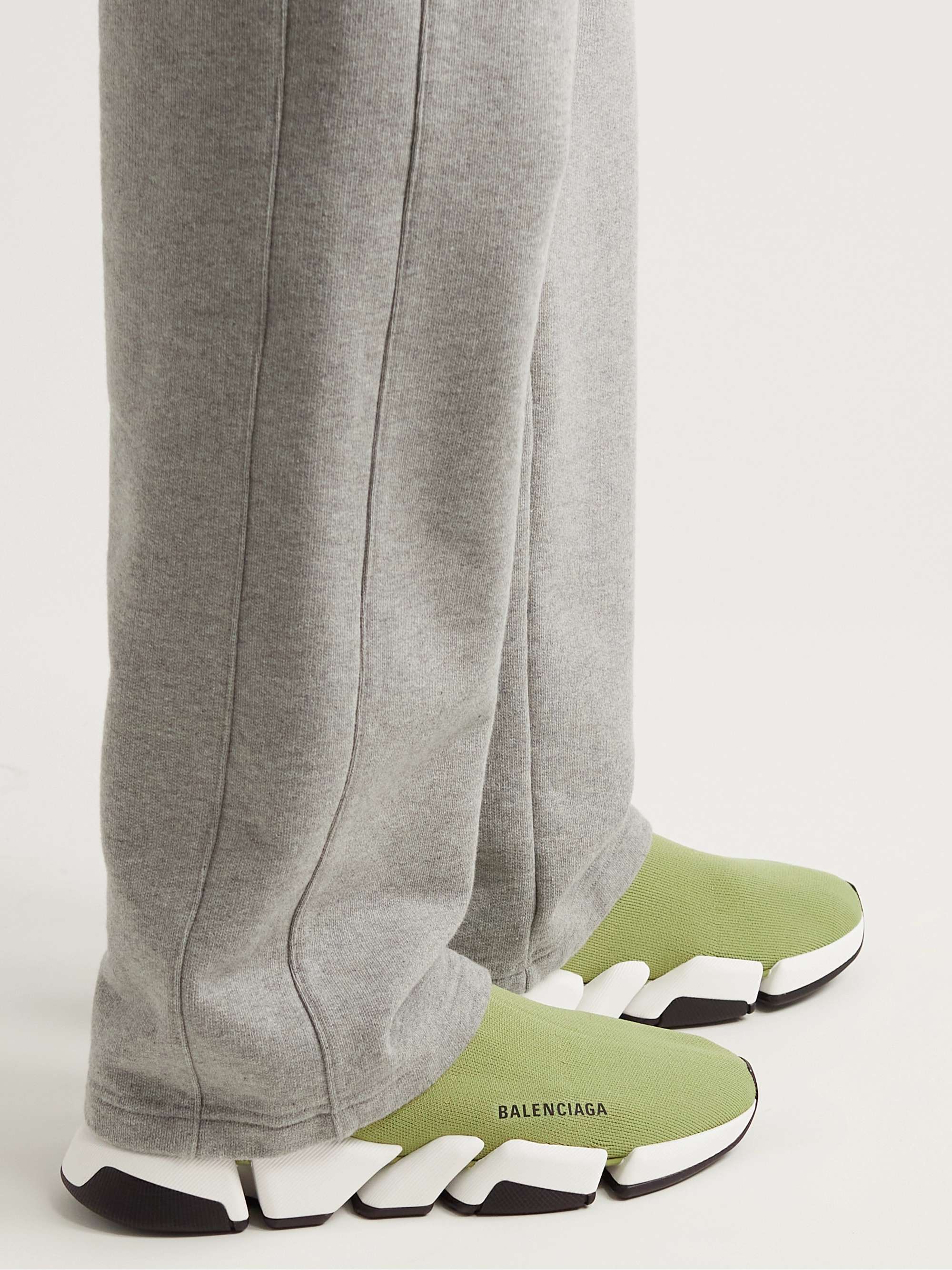 BALENCIAGA Speed 2.0 Logo-Print Stretch-Knit Slip-On Sneakers