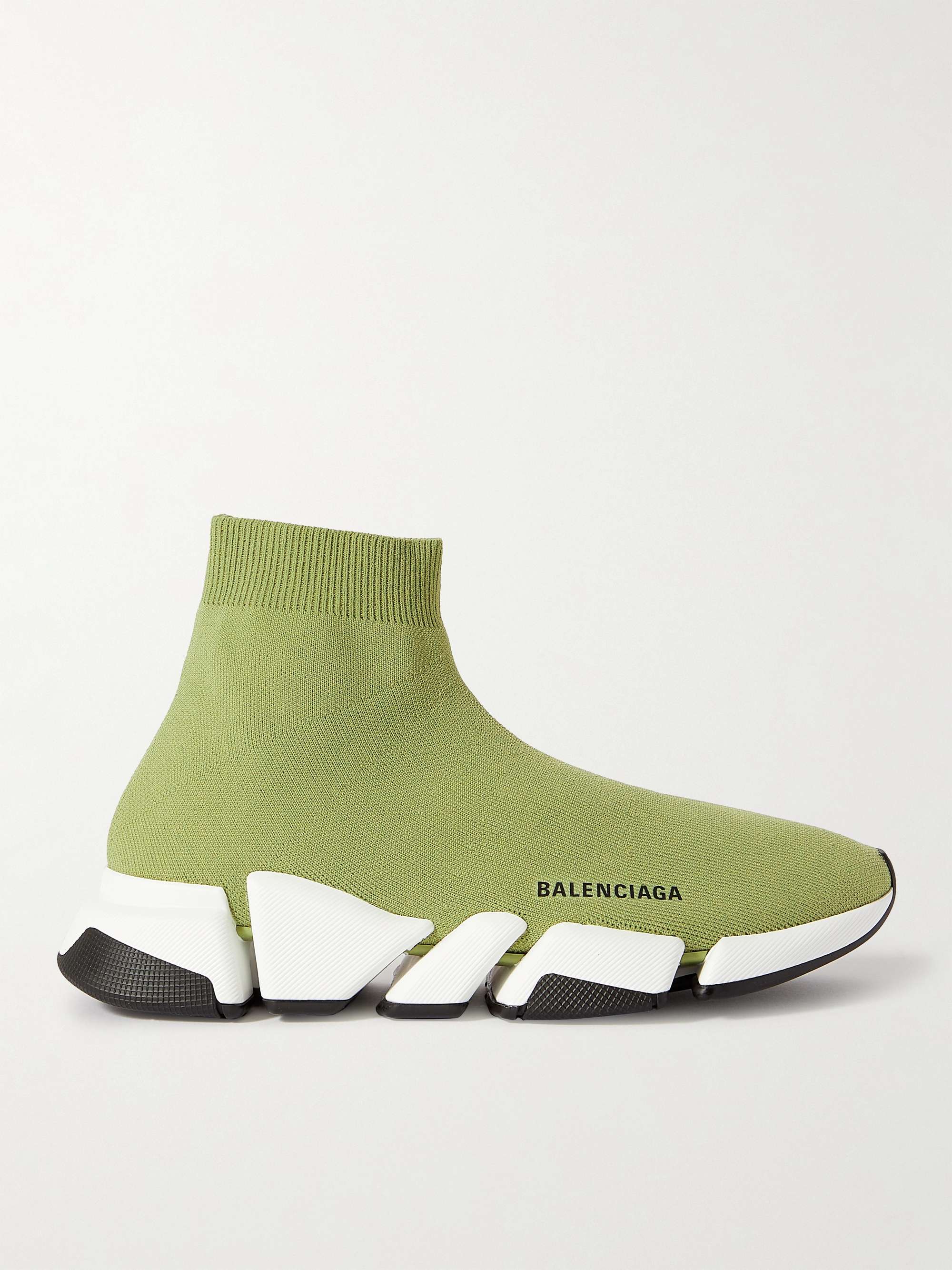 Balenciaga Speed With Logo All Over Print Sock Sneakers in Black for Men   Lyst