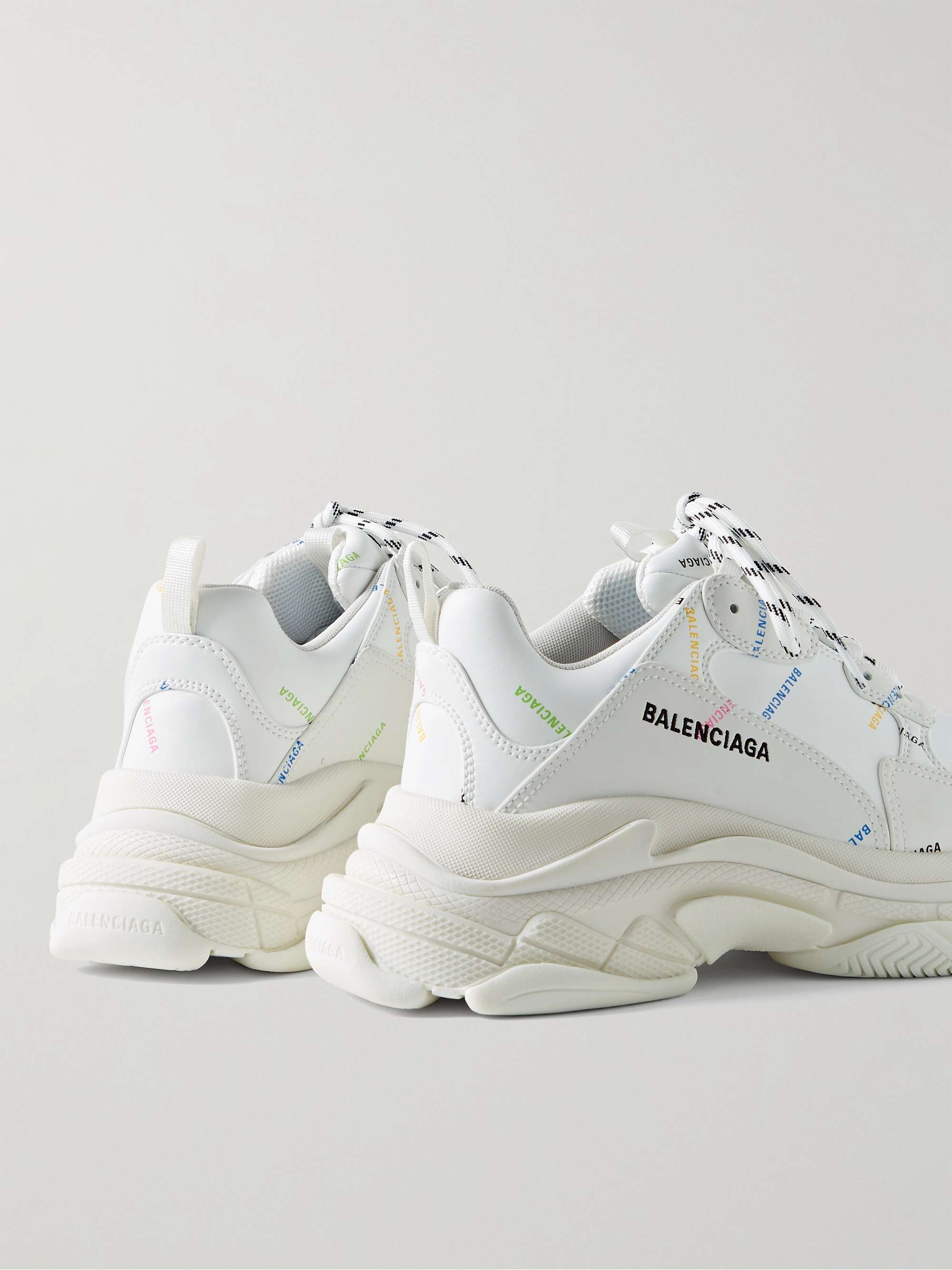 BALENCIAGA Triple S Faux Leather Sneakers