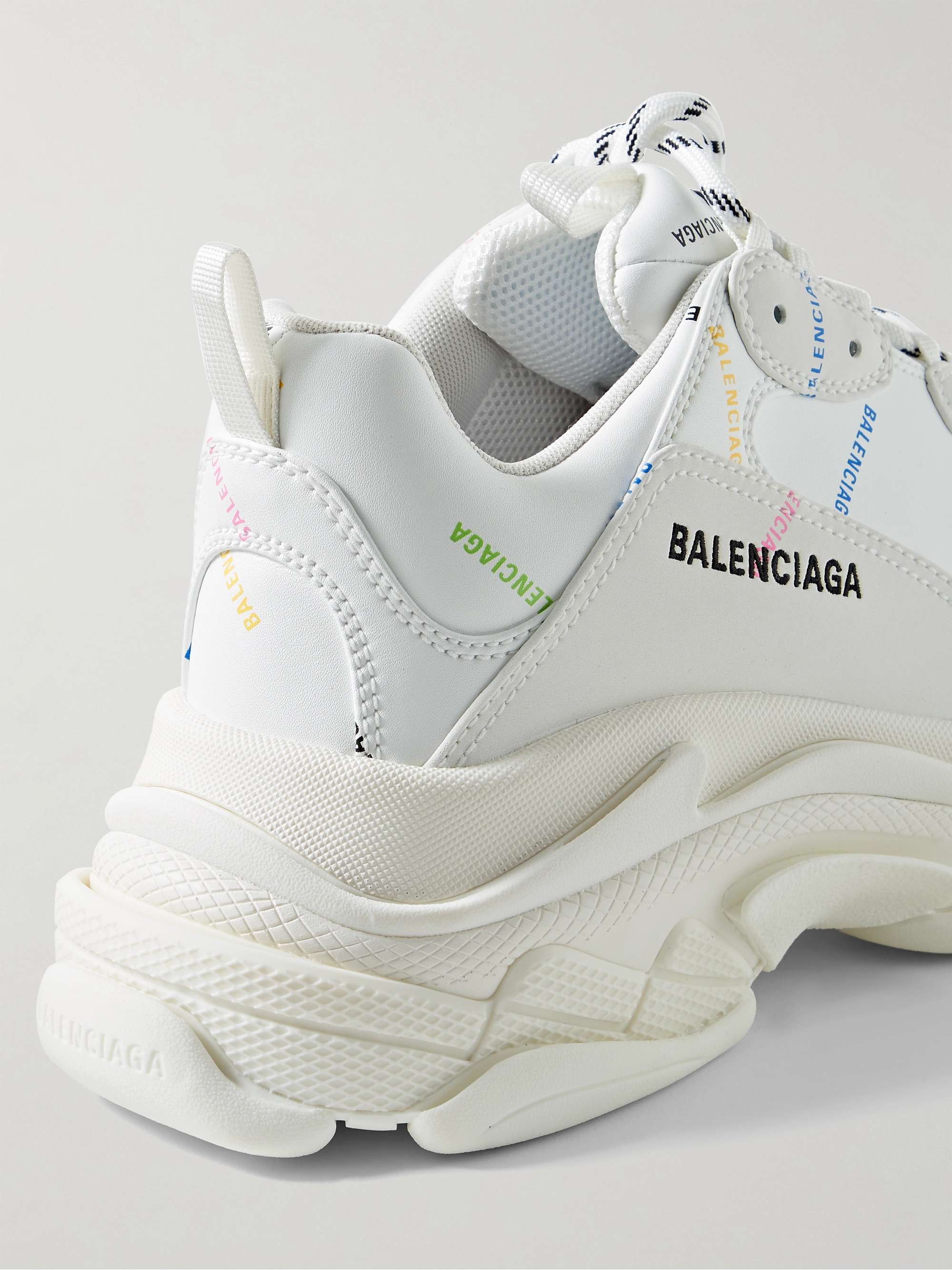 BALENCIAGA Triple S Faux Leather Sneakers