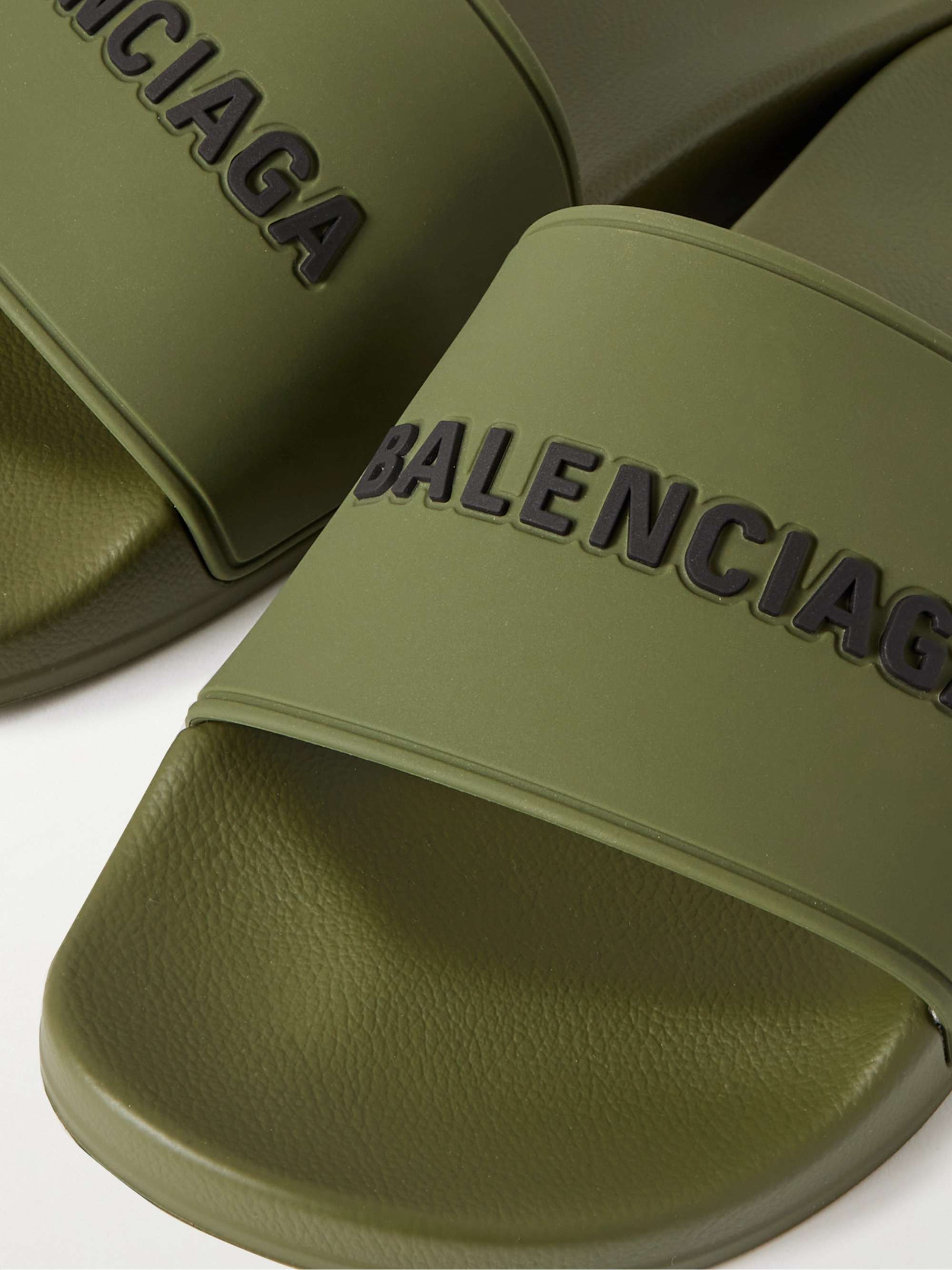 BALENCIAGA Logo-Detailed Rubber Slides