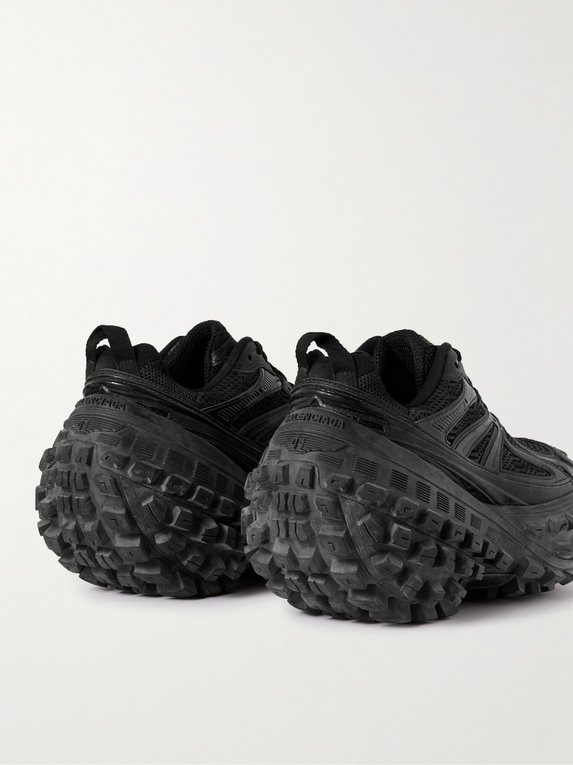 Shop Balenciaga Bouncer Mesh And Rubber Sneakers In Black