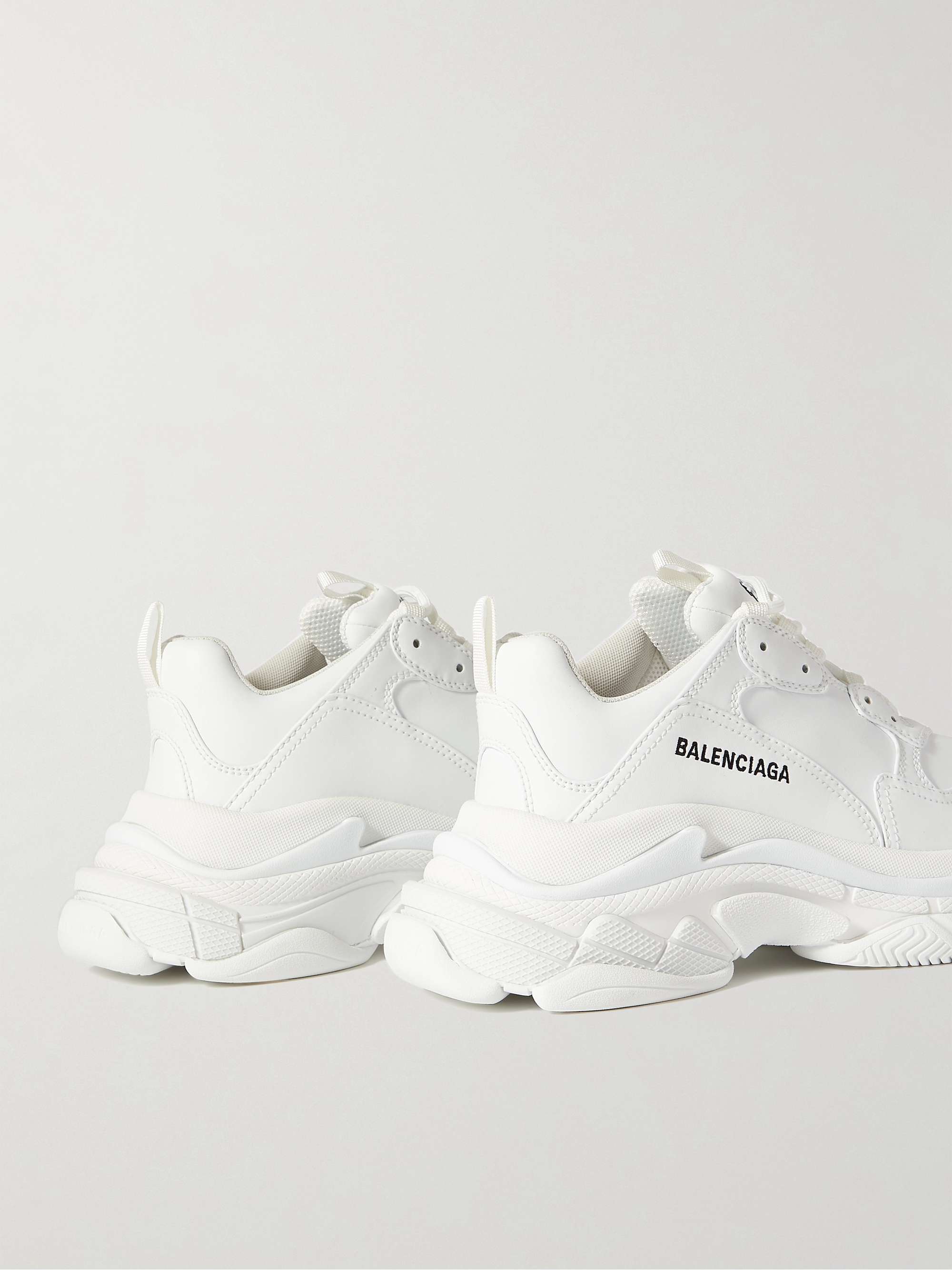 Marquee Arv Post BALENCIAGA Triple S Faux Leather Sneakers | MR PORTER