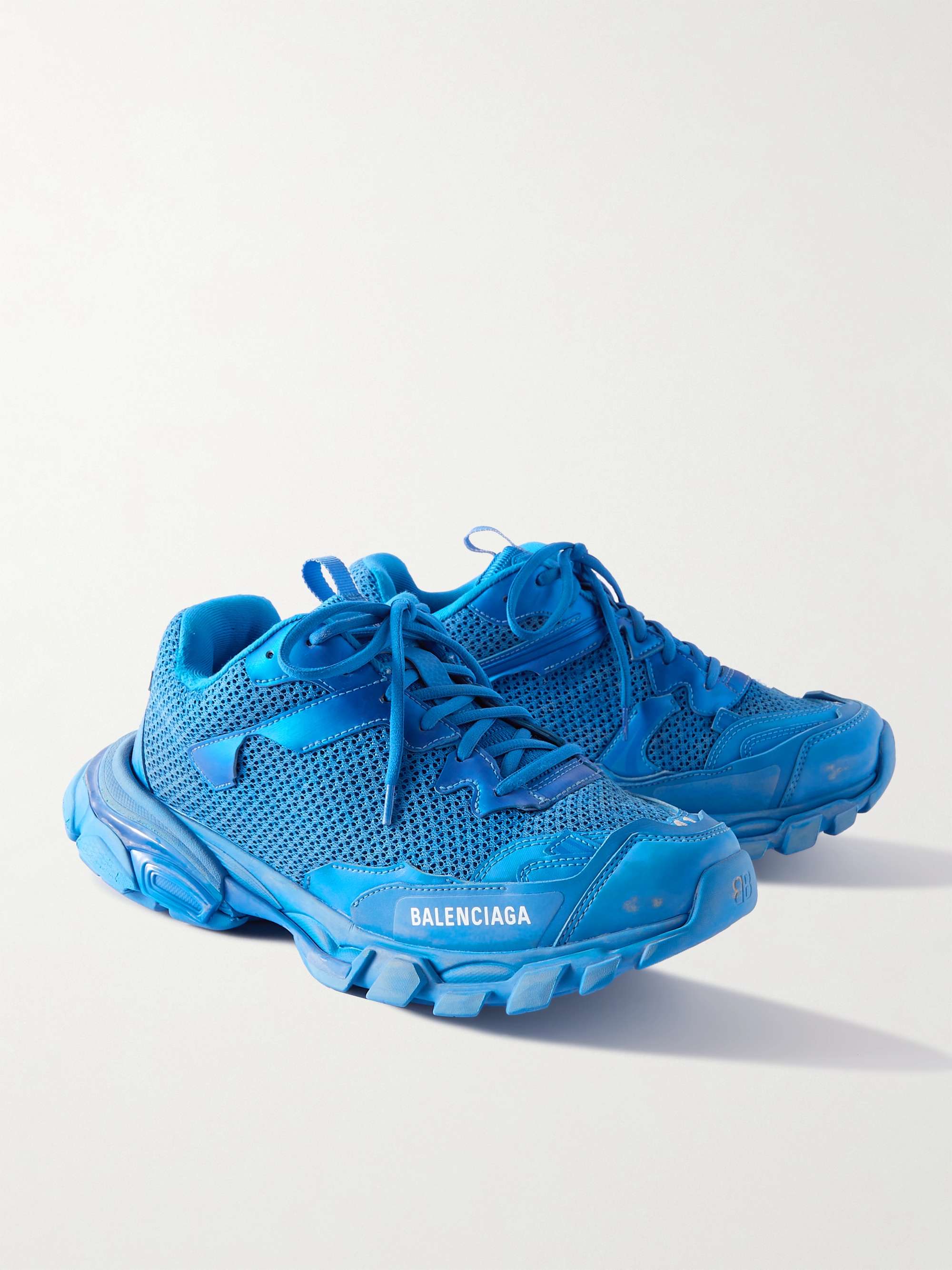 BALENCIAGA Track.3 Distressed Mesh and Nylon Sneakers