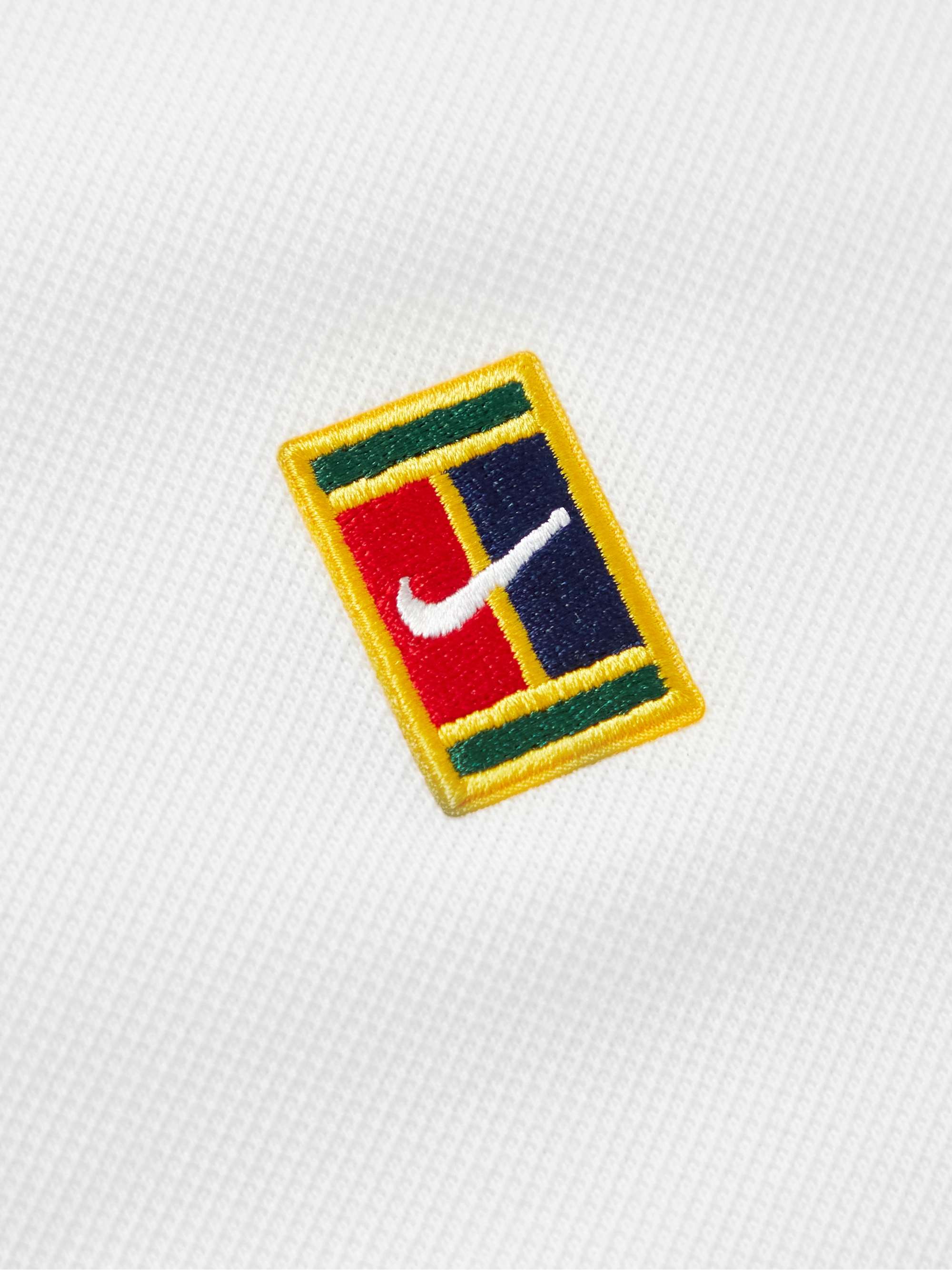 NIKE TENNIS Slim-Fit Logo-Appliquéd Dri-FIT Piqué Polo Shirt