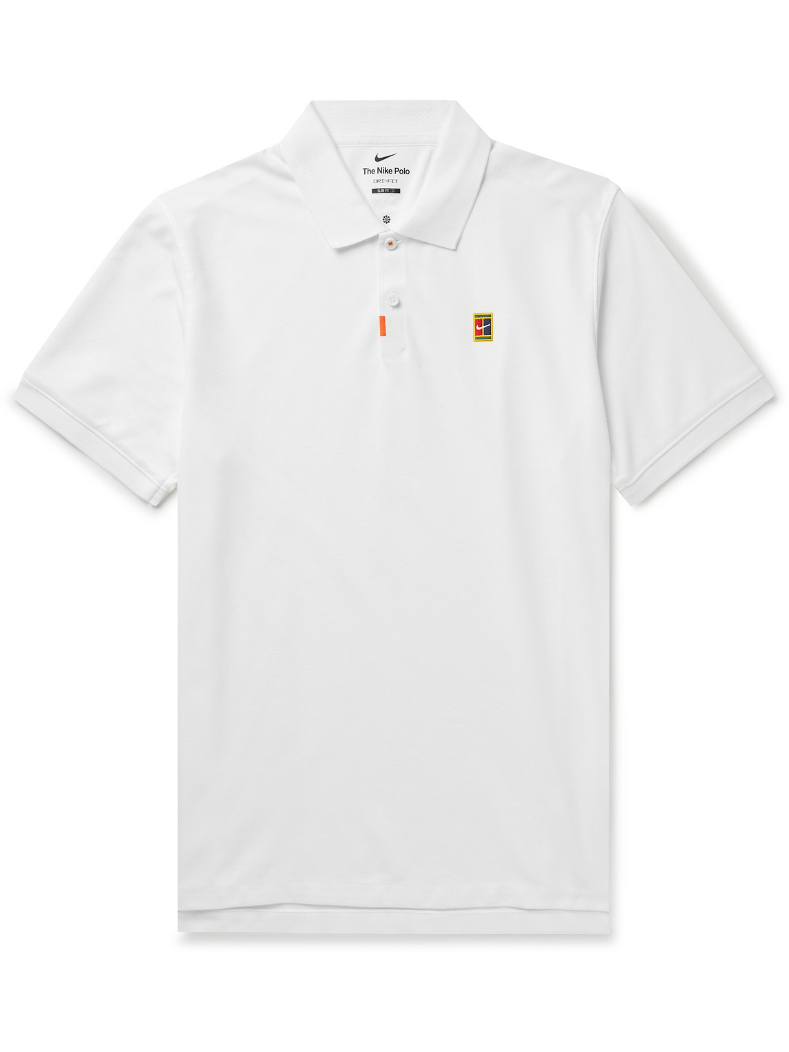 Nike Slim-fit Logo-appliquéd Dri-fit Piqué Polo Shirt In White