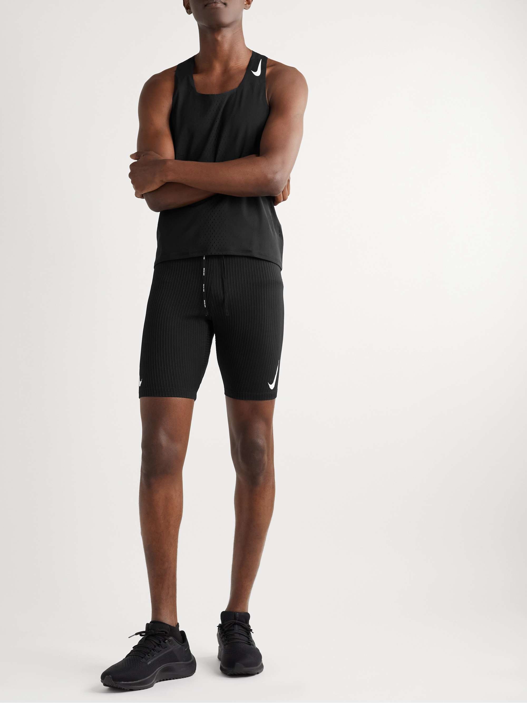 Nike DRI-FIT ADV Aeroswift Mens 1/2 Length Racing Tights Sz Large  DM4622-015 $90