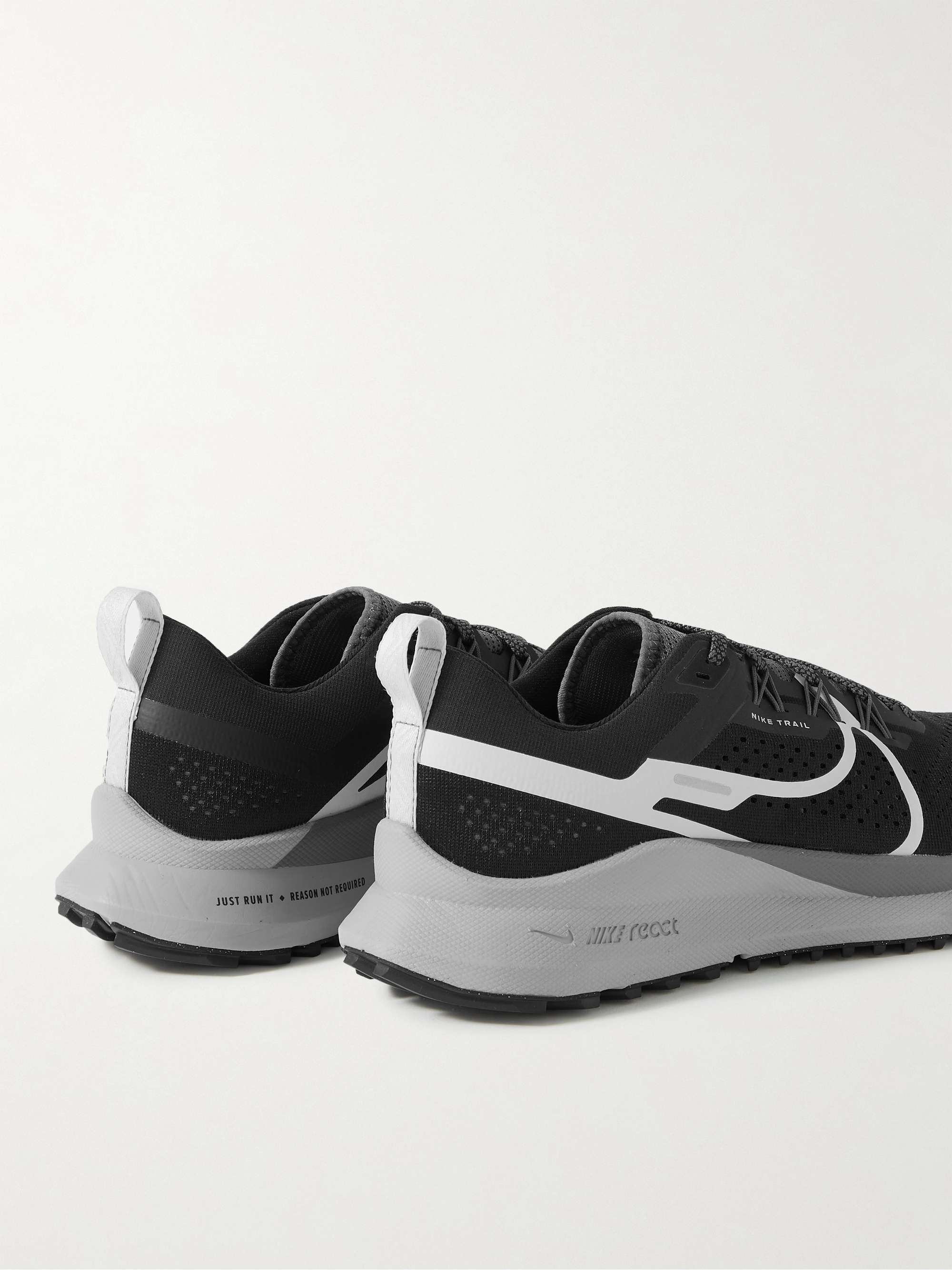 NIKE RUNNING React Pegasus Trail 4 Rubber-Trimmed Mesh Running Sneakers