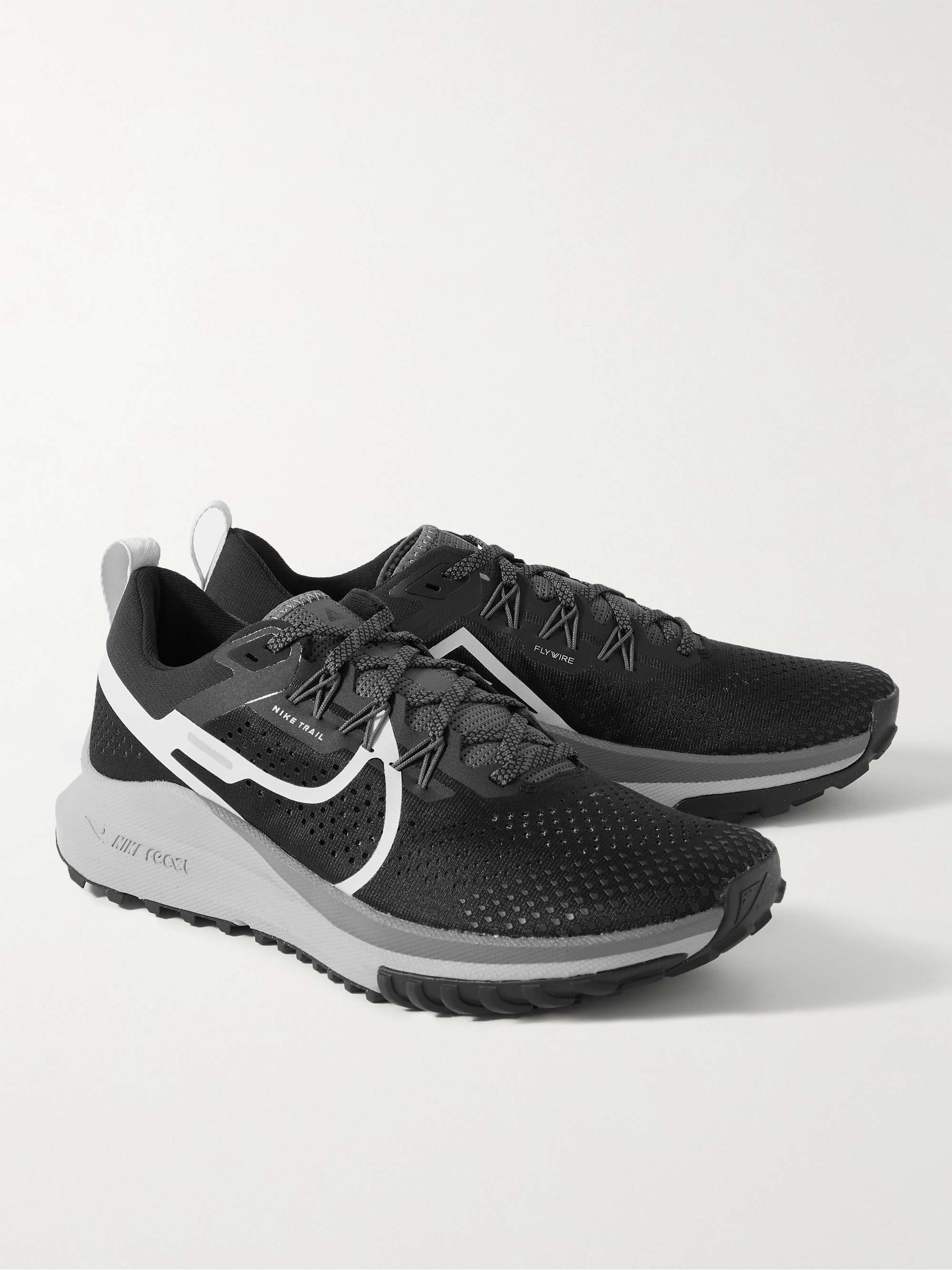 NIKE RUNNING React Pegasus Trail 4 Rubber-Trimmed Mesh Running Sneakers
