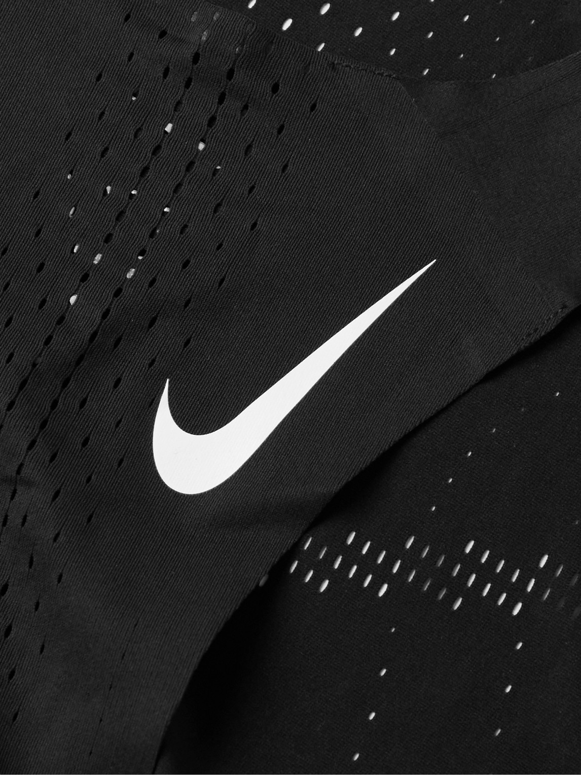 Shop Nike Aeroswift Perforated Dri-fit Adv Tank Top In Black