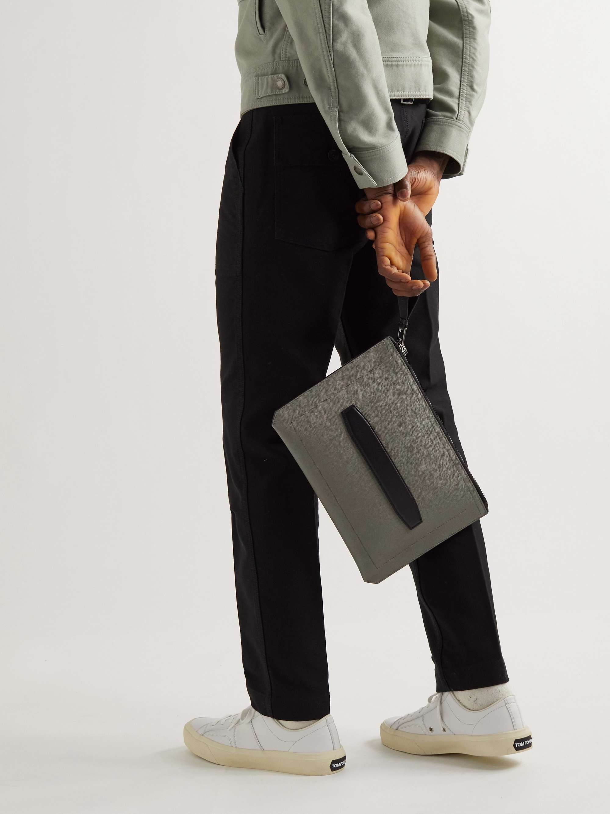 TOM FORD Buckley Pebble-Grain Leather Document Holder