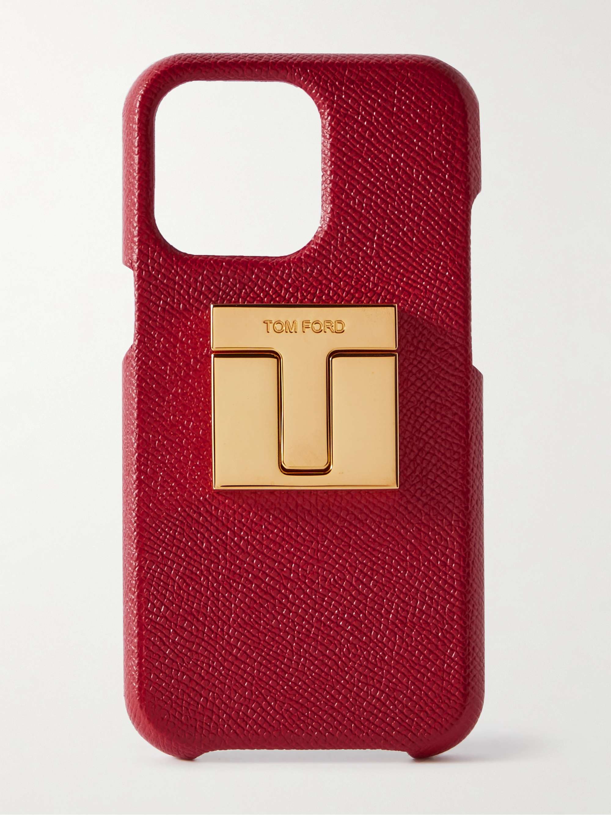 TOM FORD Logo-Embellished Full-Grain Leather iPhone 12 Pro Case for Men