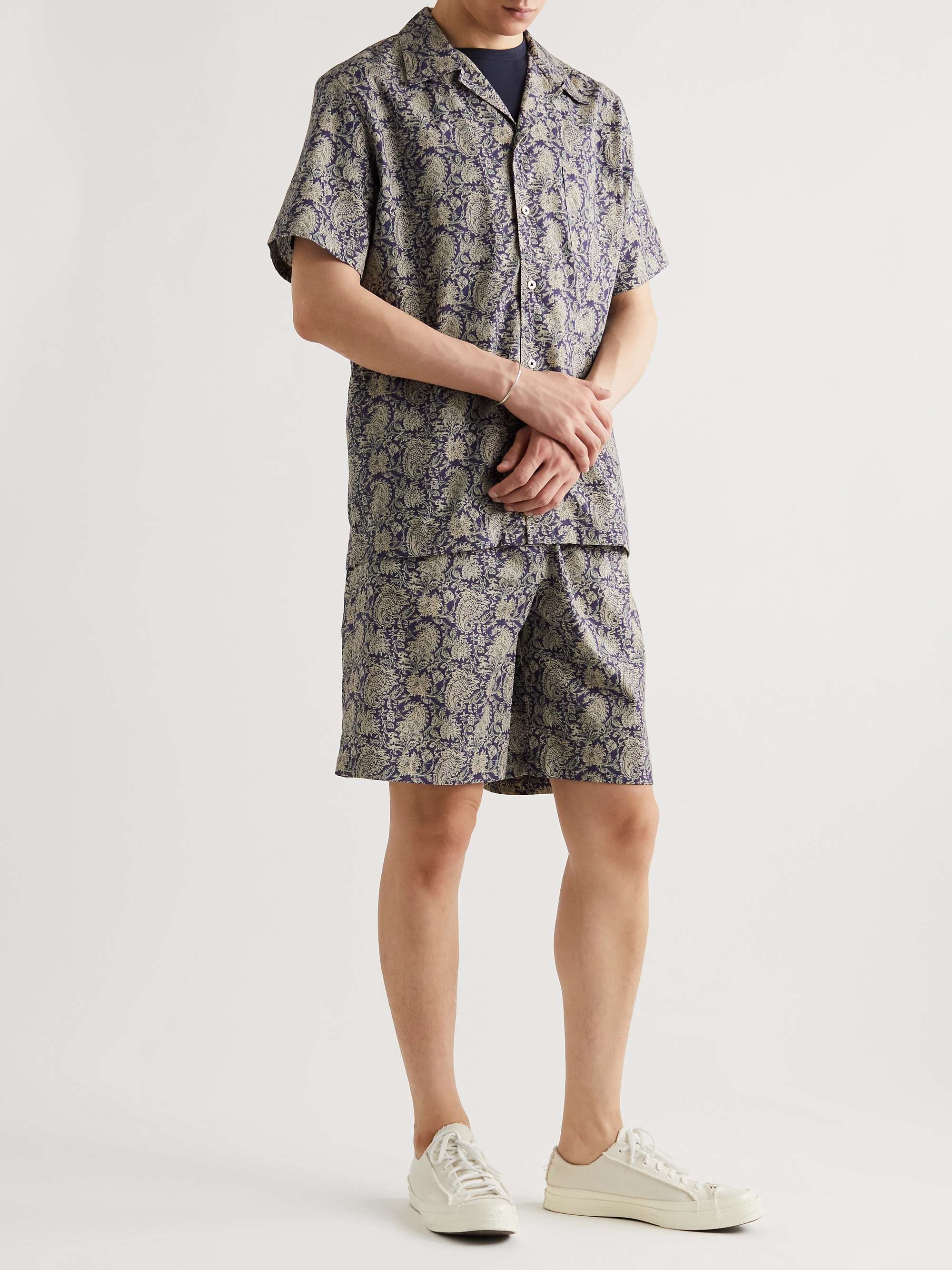 DE BONNE FACTURE Convertible-Collar Cotton-Voile Shirt