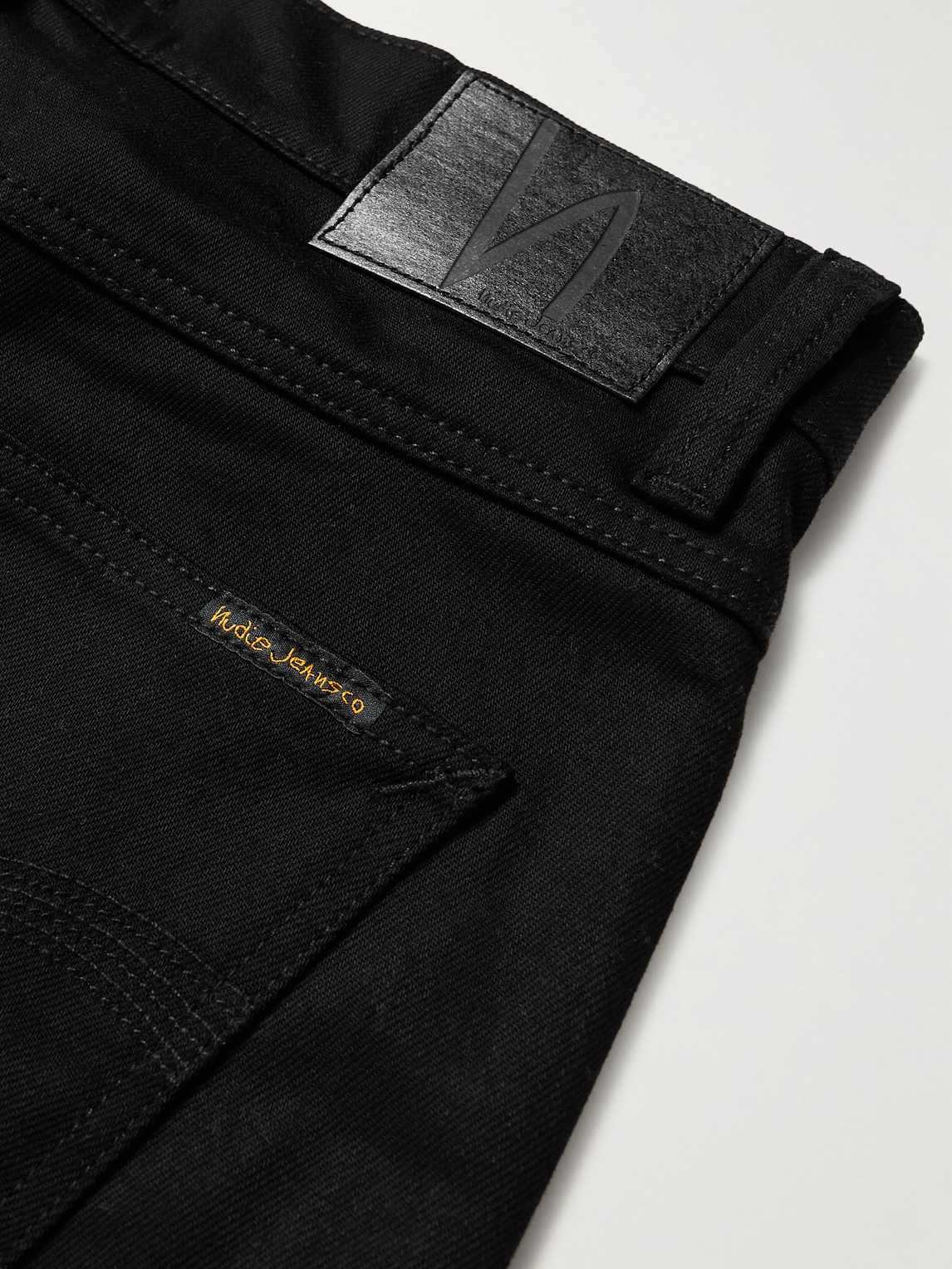 Shop Nudie Jeans Steady Eddie Ii Slim-fit Tapered Organic Jeans In Black