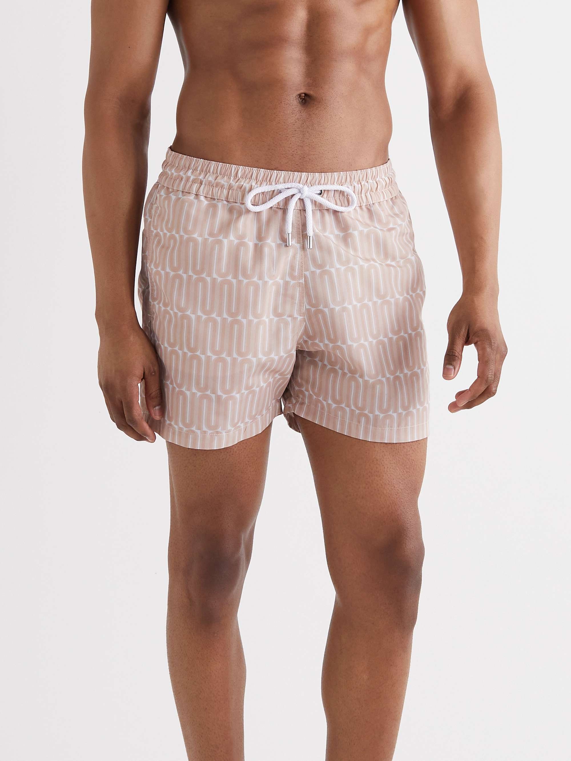 FRESCOBOL CARIOCA Straight-Leg Mid-Length Printed Swim Shorts
