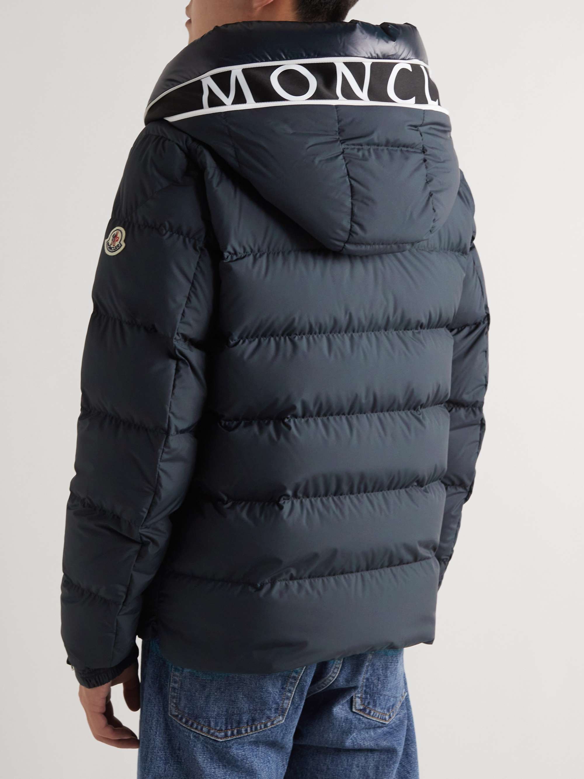Resistent Millimeter 945 MONCLER Cardere Logo-Print Quilted Shell Hooded Down Jacket | MR PORTER