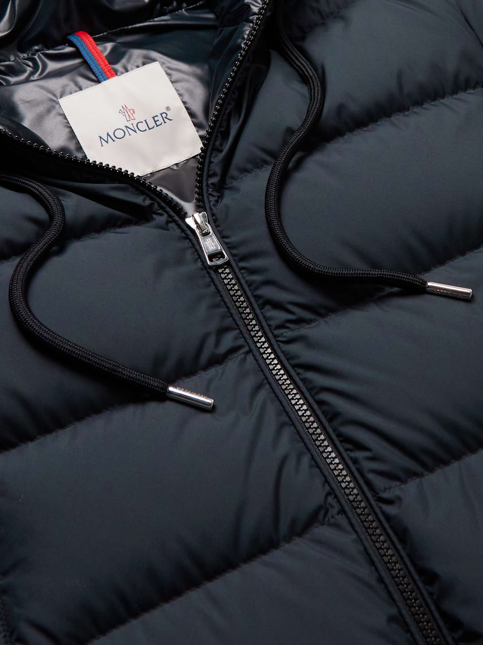 MONCLER Cardere Logo-Print Quilted Shell Hooded Down Jacket