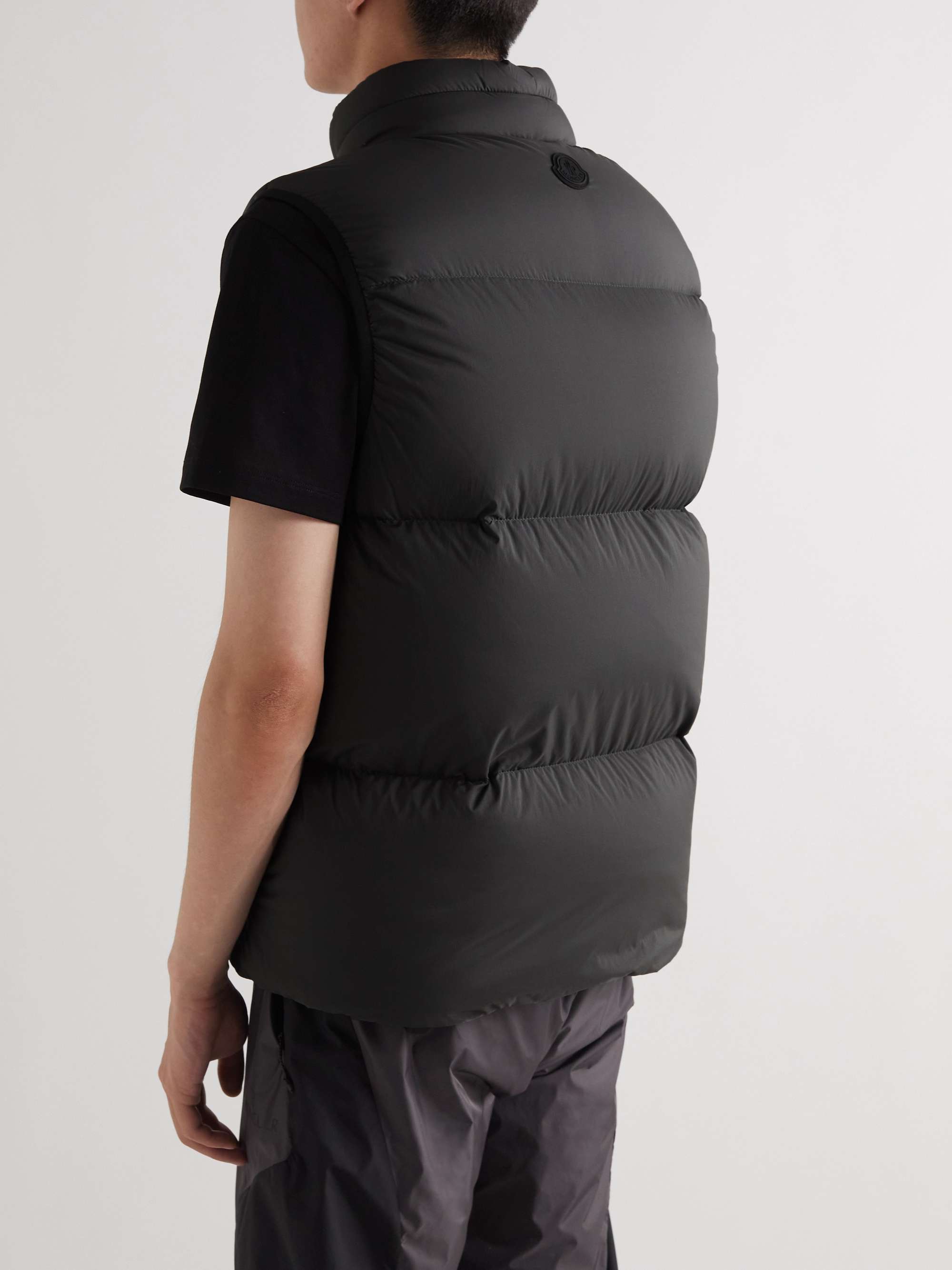 MONCLER Logo-Print Quilted Nylon Down Gilet